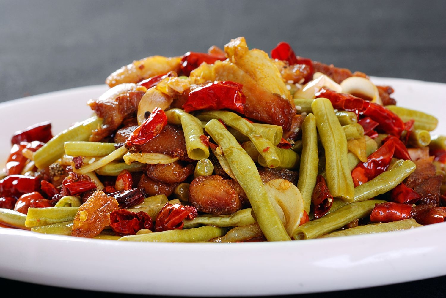 餐饮美食泡豇豆煸肘子宣传图片灯箱