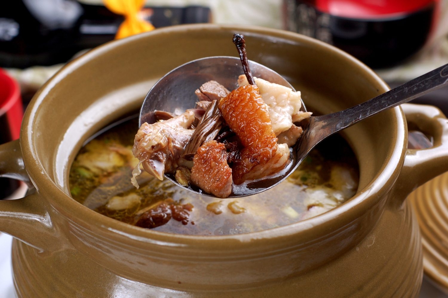 餐饮美食老佛坛宣传图片灯箱