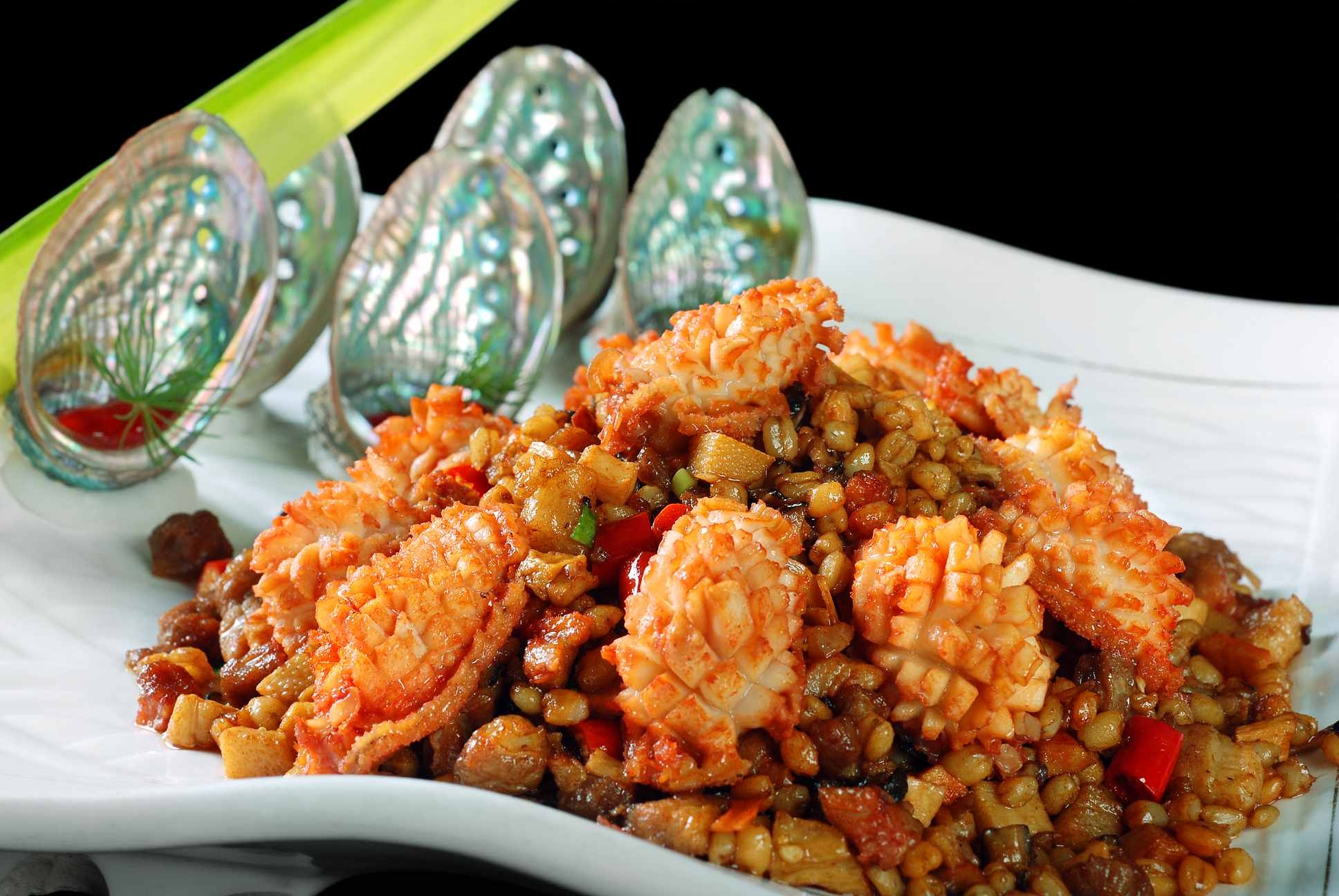 餐饮美食鼓香鲍鱼仔高清图片