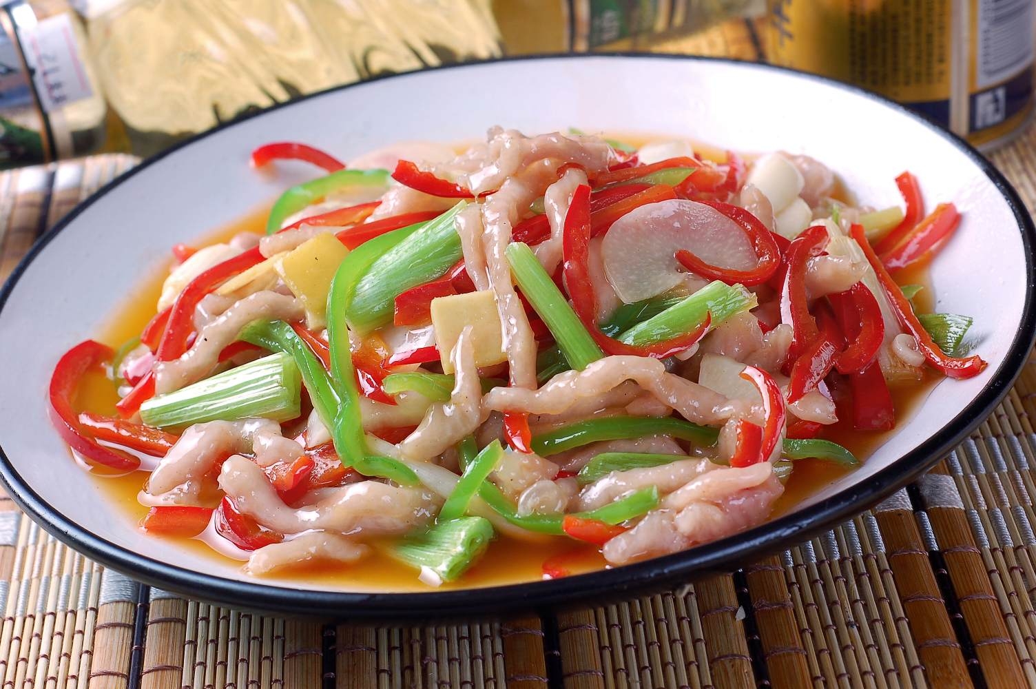 高清图片餐饮美食川菜双椒肉丝高清图片