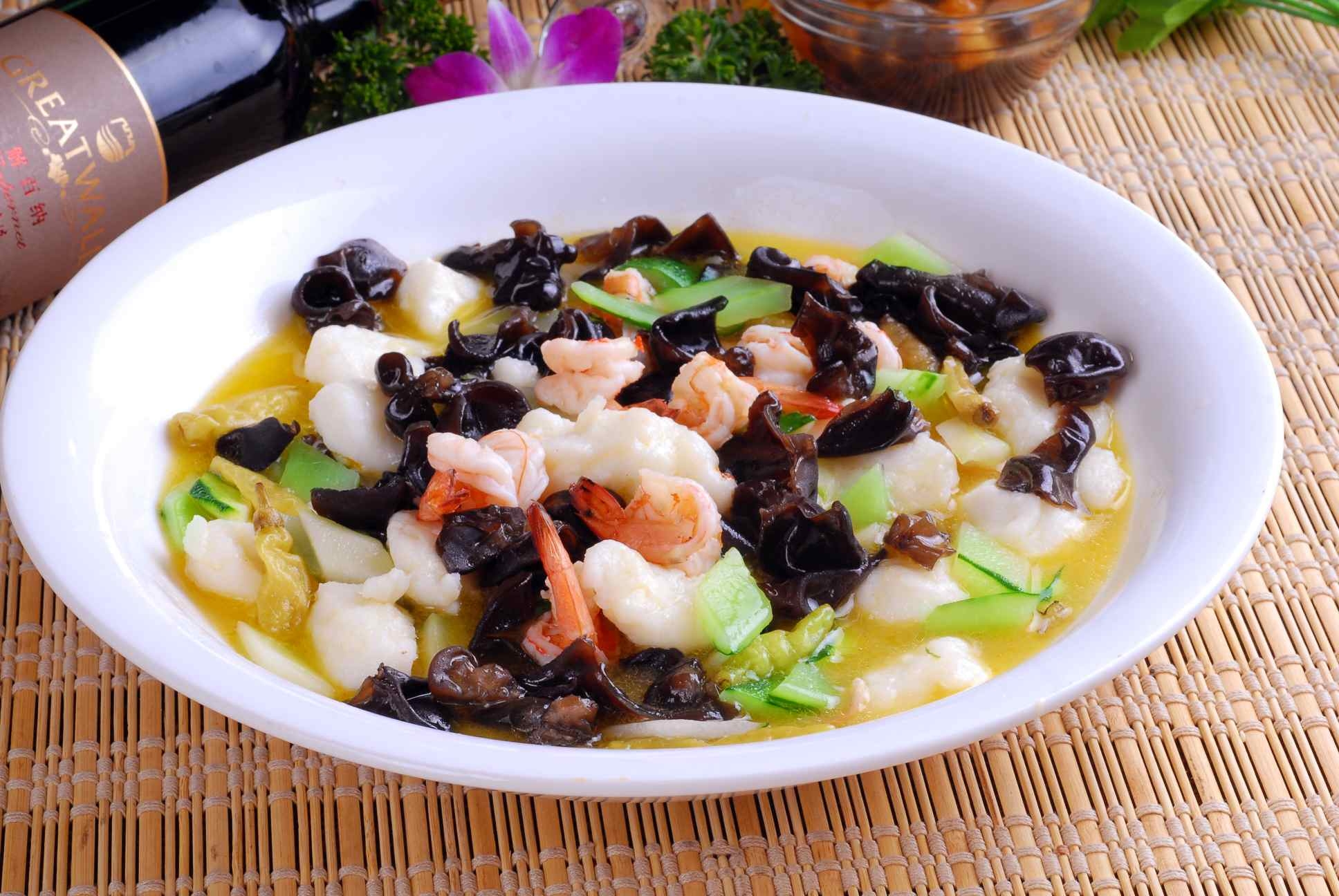 餐饮美食川菜青瓜木耳蟹肉花高清图片612