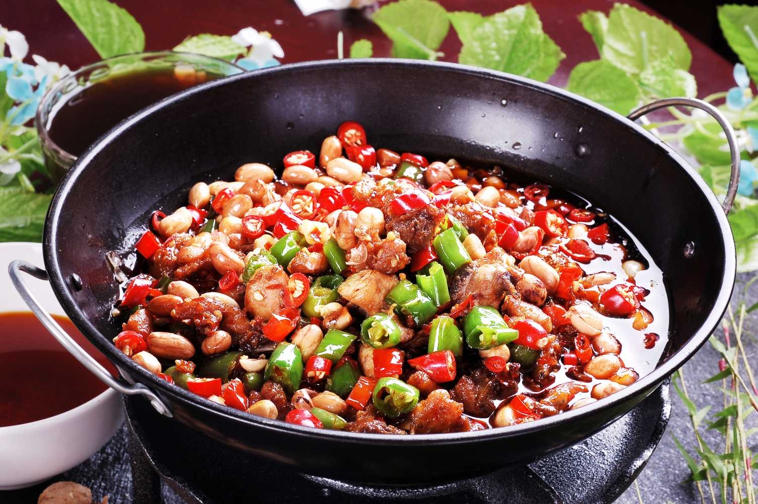 餐饮美食川菜盐城自煎鸡高清图片