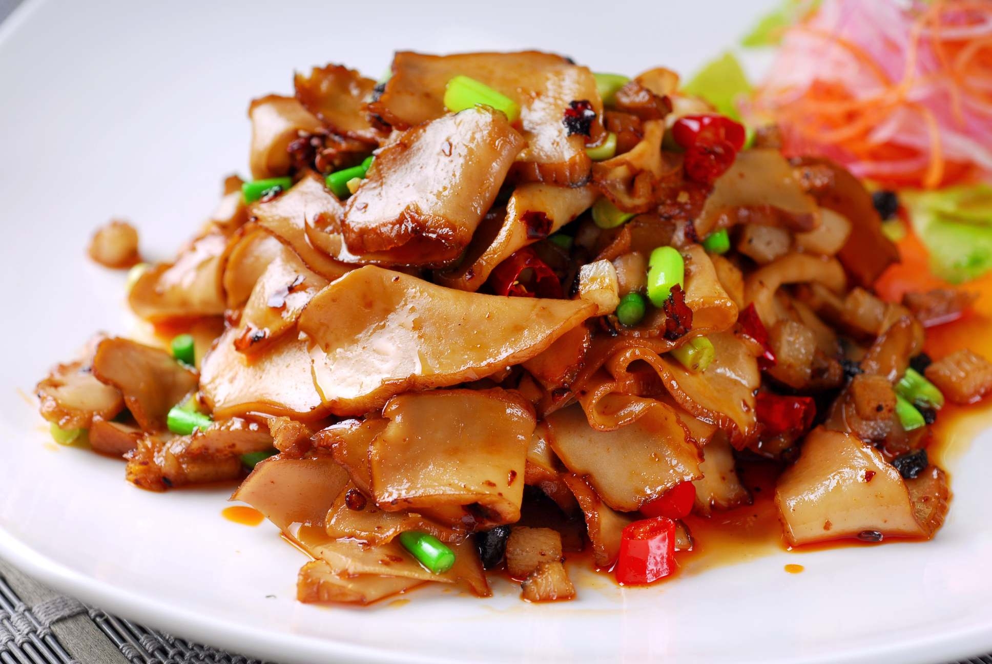 餐饮美食江湖回锅白灵菇高清图片