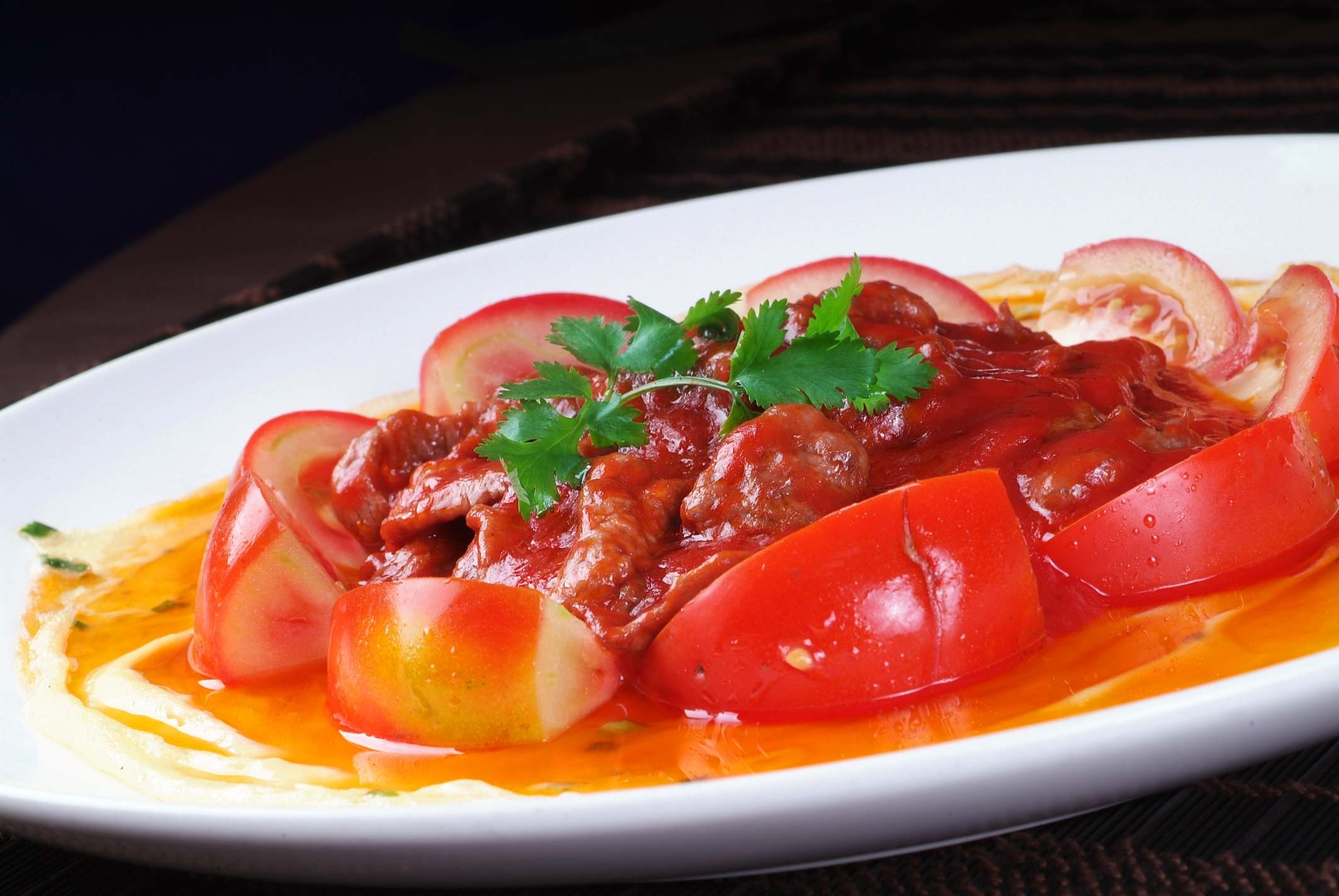 餐饮美食蕃茄牛柳高清图片