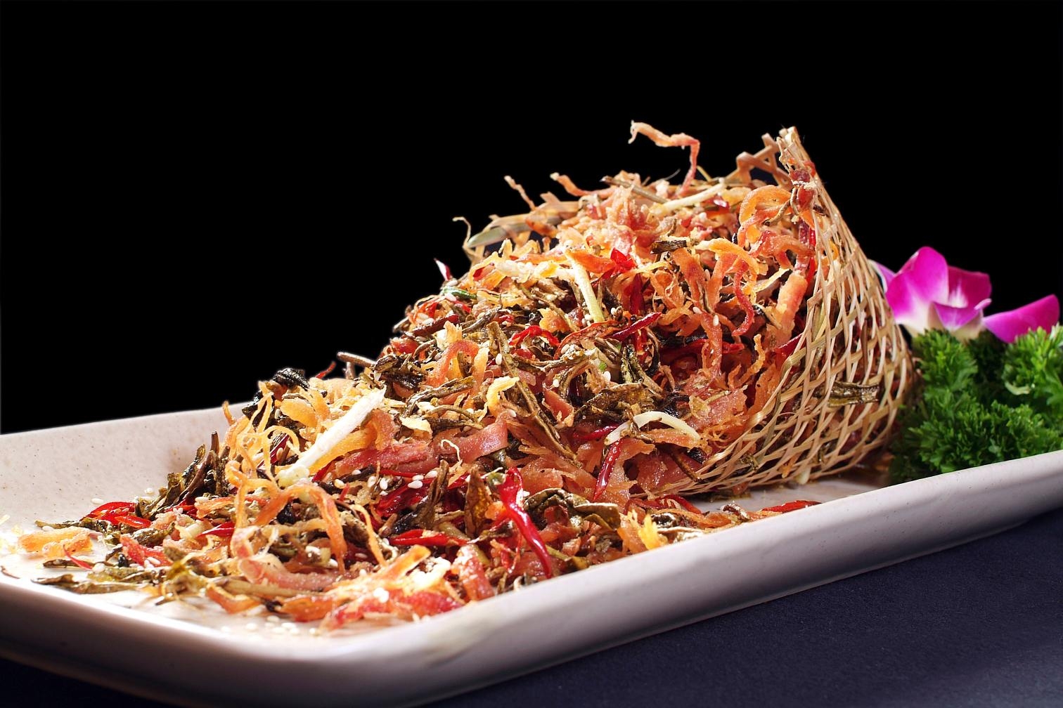 餐饮美食硒茶手撕兔宣传图片灯箱