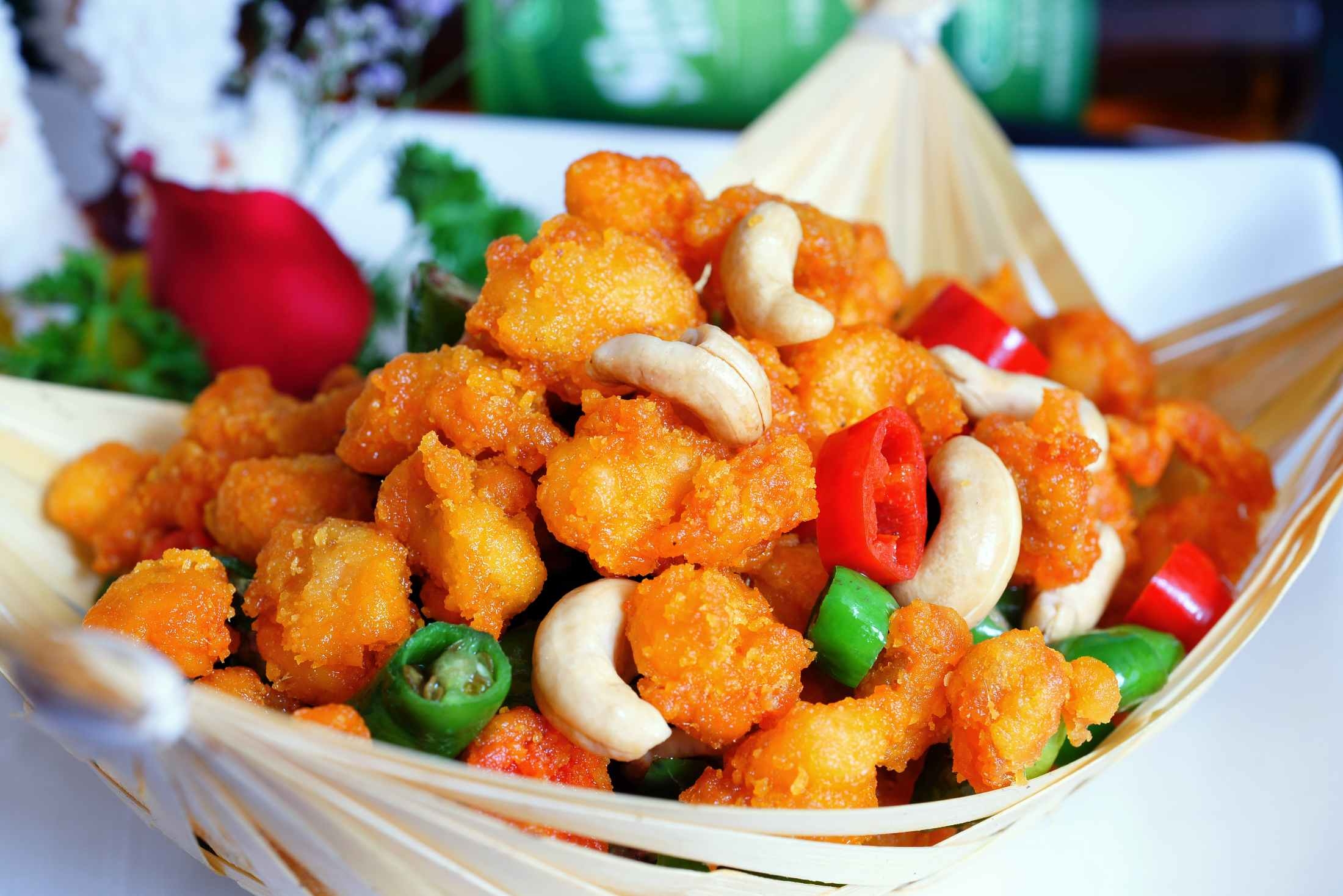 高清图片餐饮美食川菜腰果掌中宝高清图片