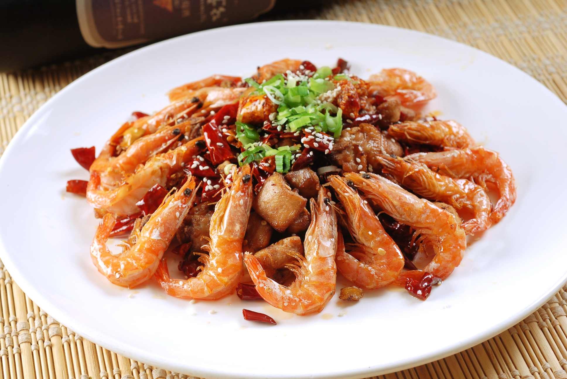 餐饮美食山鸡拼虾高清图片