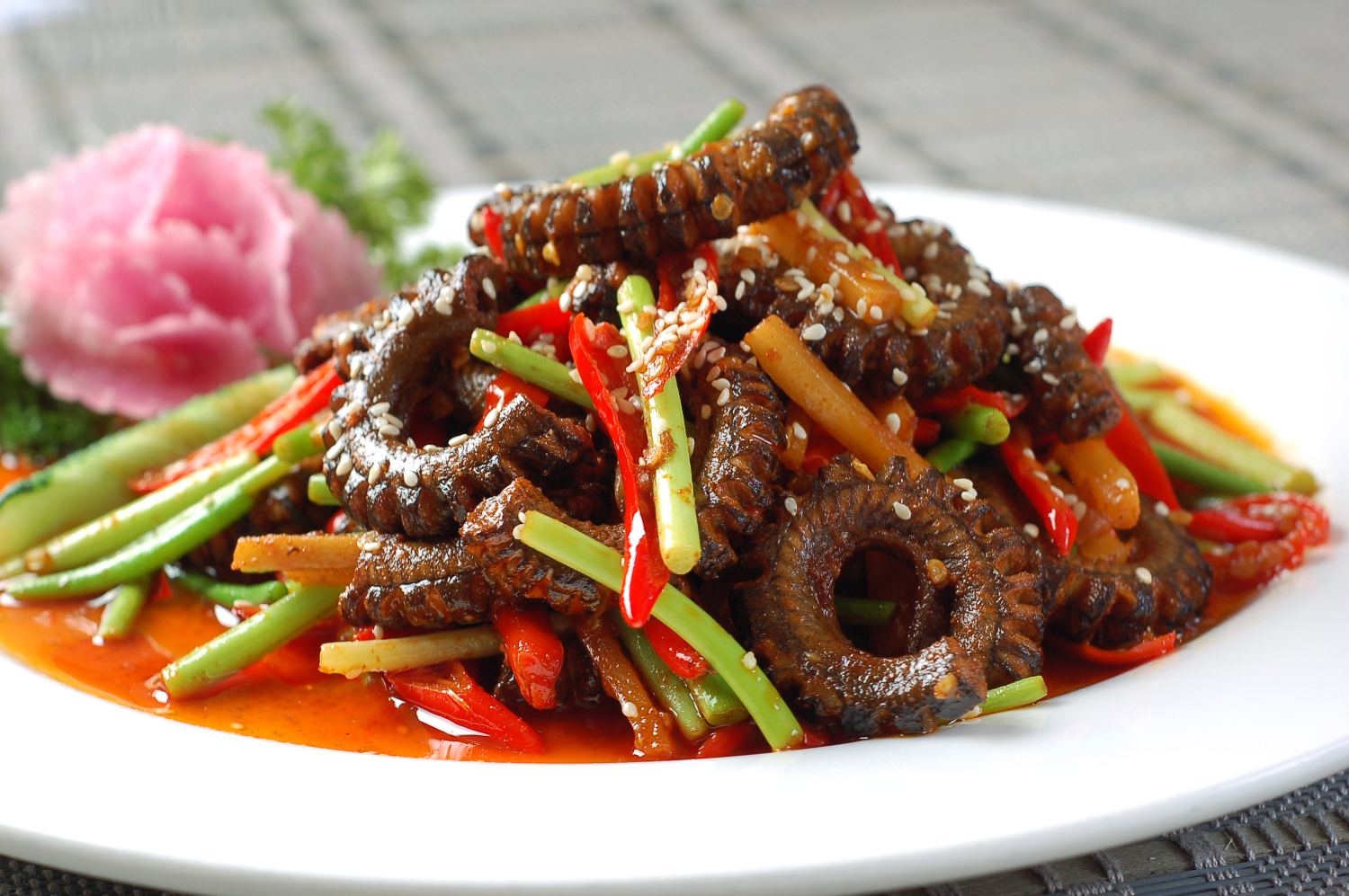 高清图片餐饮美食川菜干烧鳝段高清图片