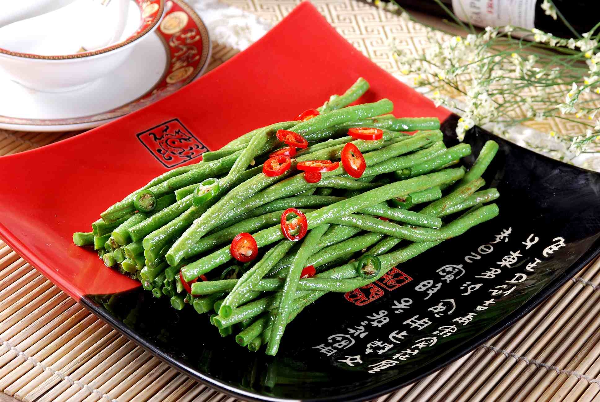 高清图片餐饮美食川菜风味长豆角高清图片