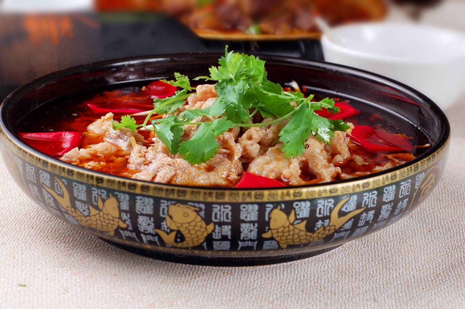 餐饮美食红汤肥牛宣传图片灯箱