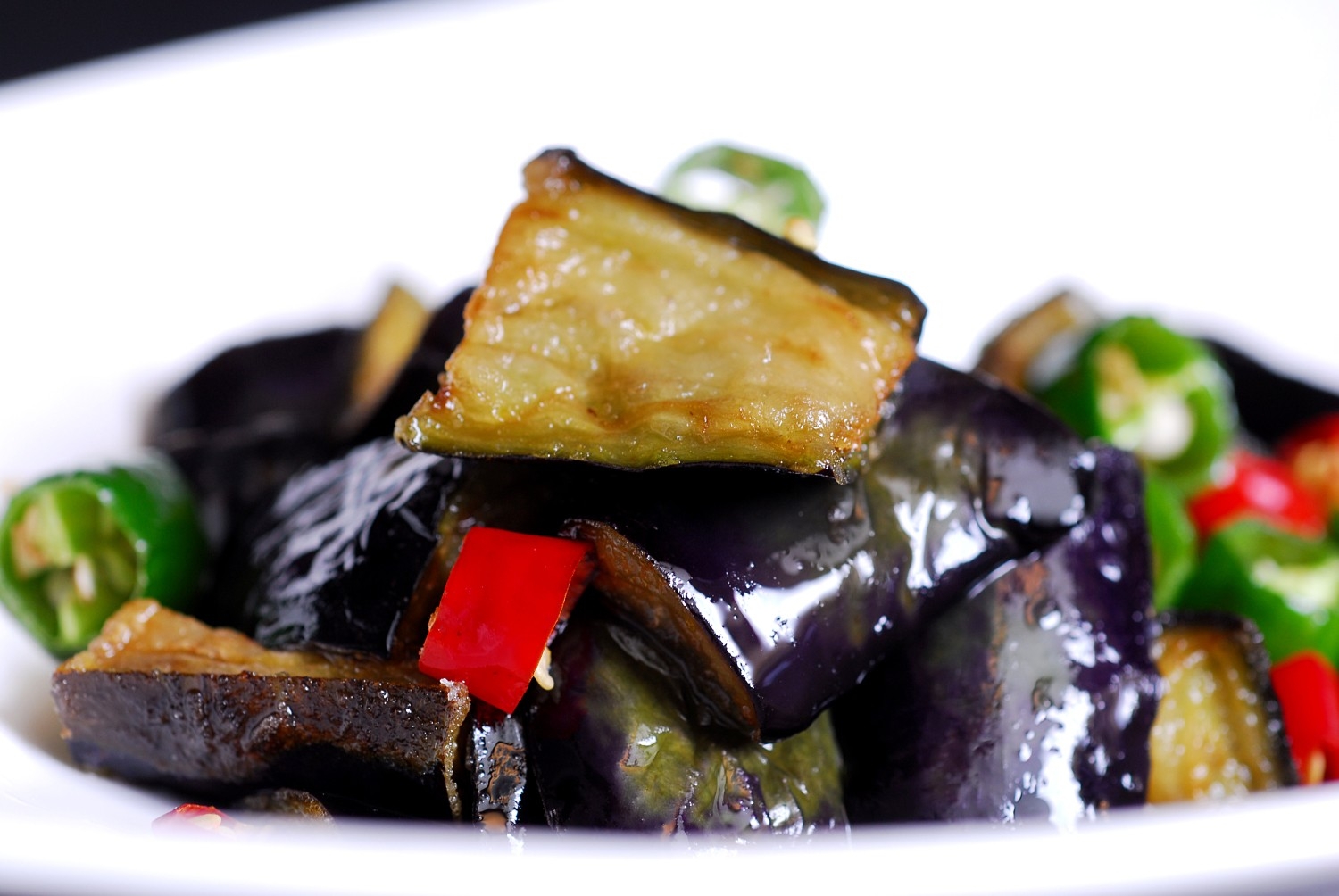 餐饮美食脆皮茄子宣传图片灯箱