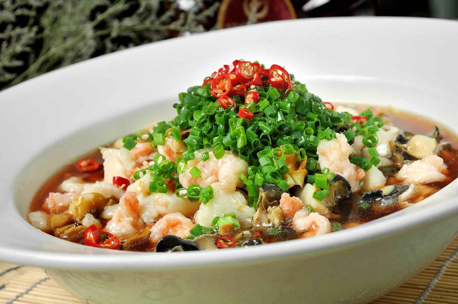 高清图片餐饮美食川菜双椒海鲜烩时价高清图片