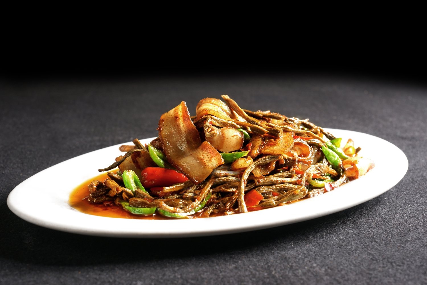 餐饮美食干豇豆回锅高清图片