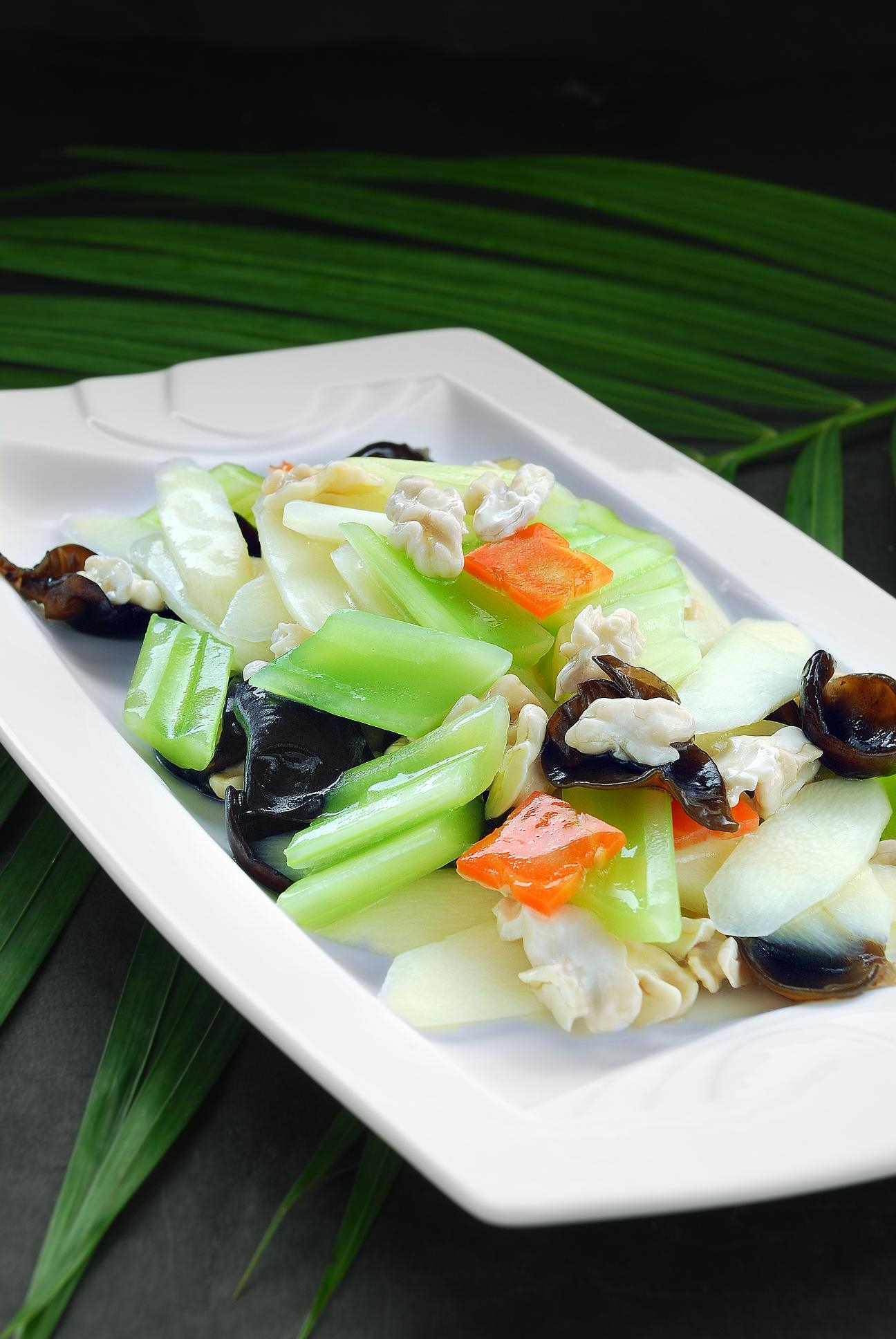 高清图片餐饮美食川菜鲜桃仁木耳炒山药高清图片833