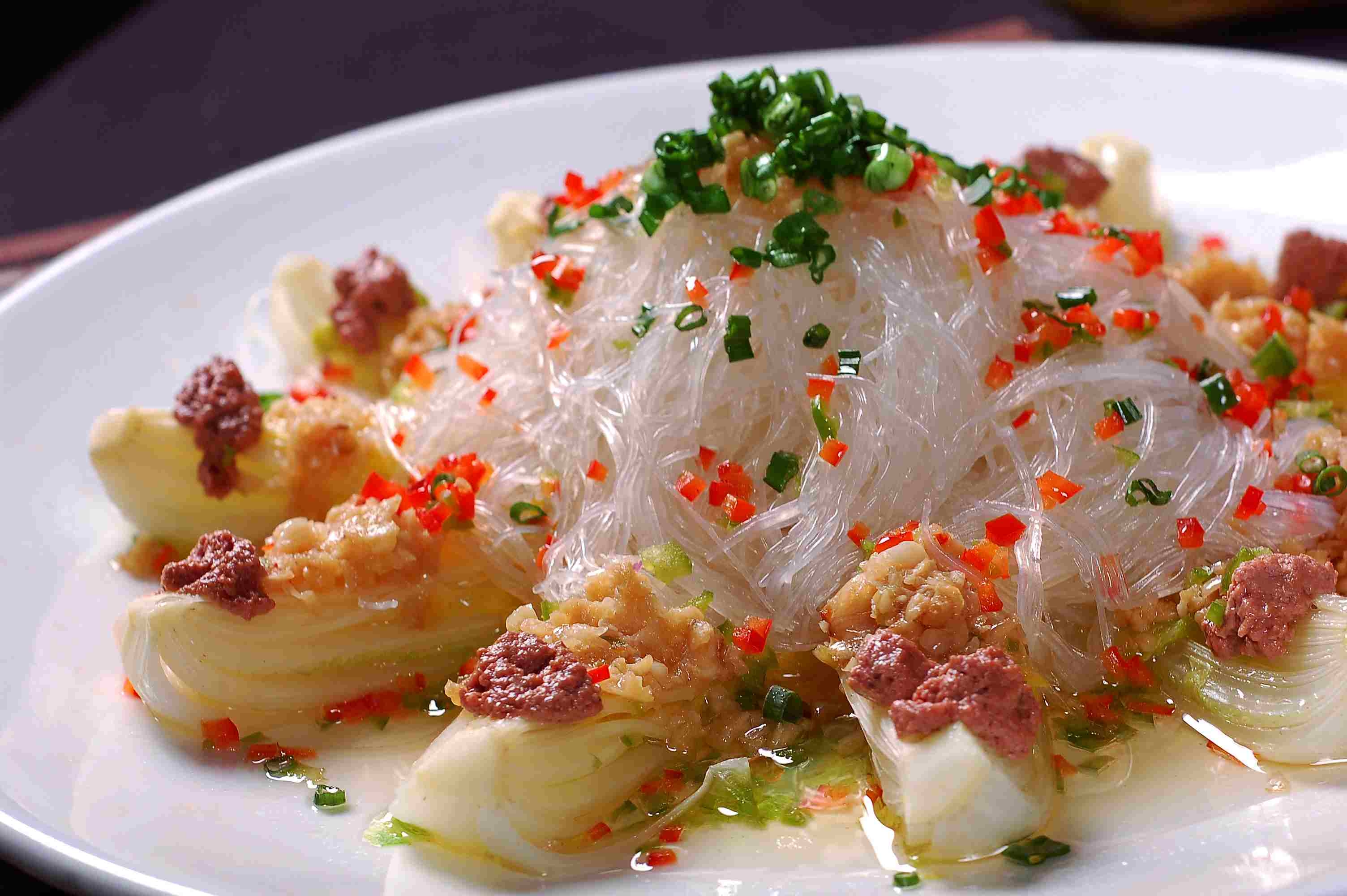 餐饮美食鹅肝粉丝娃娃菜宣传图片灯箱