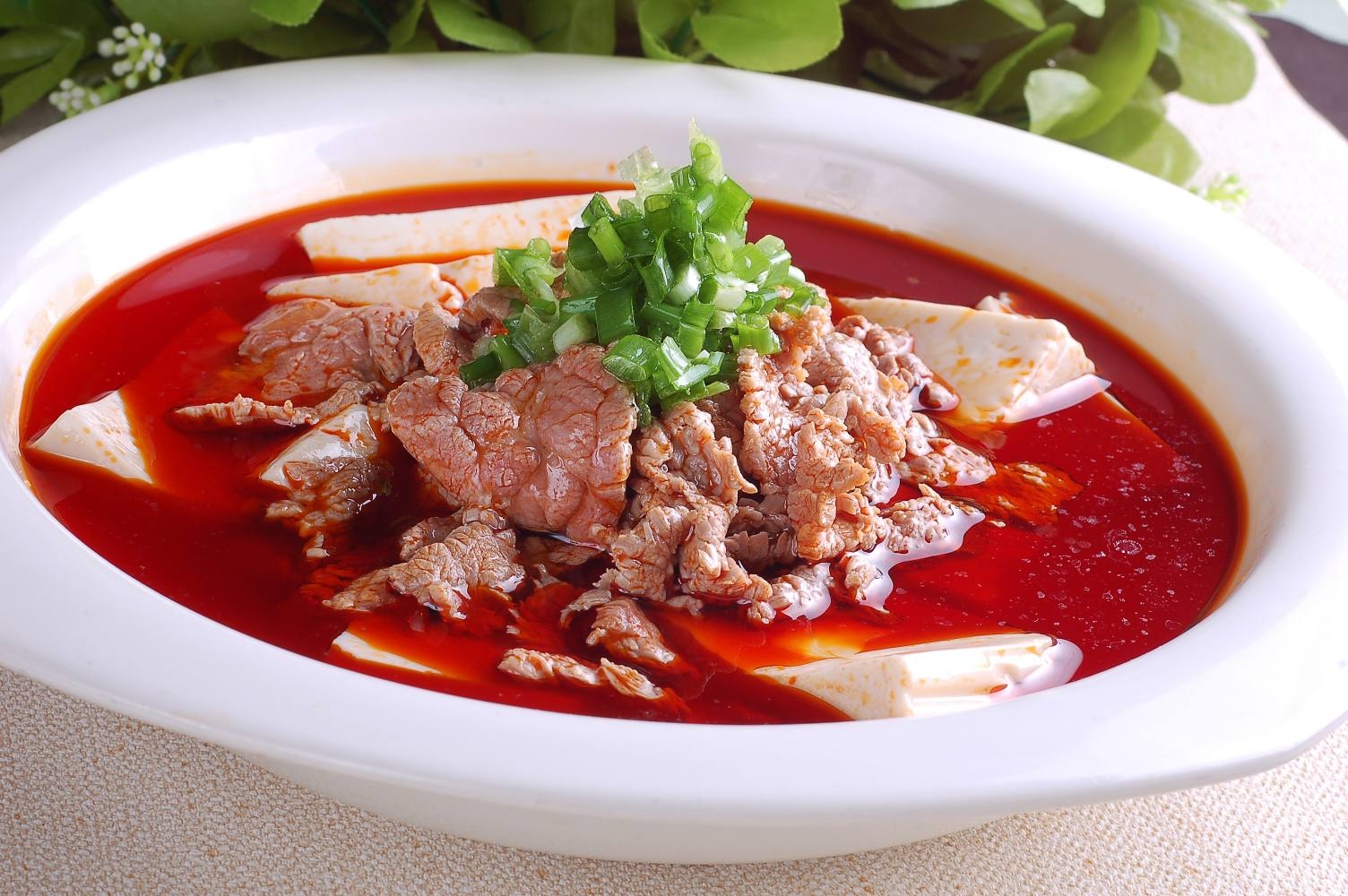 餐饮美食豆花牛柳高清图片