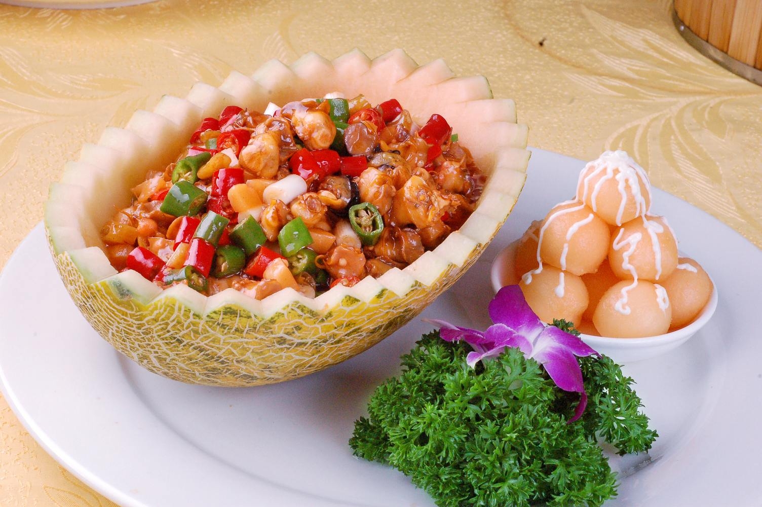 餐饮美食哈瓜螺肉高清图片