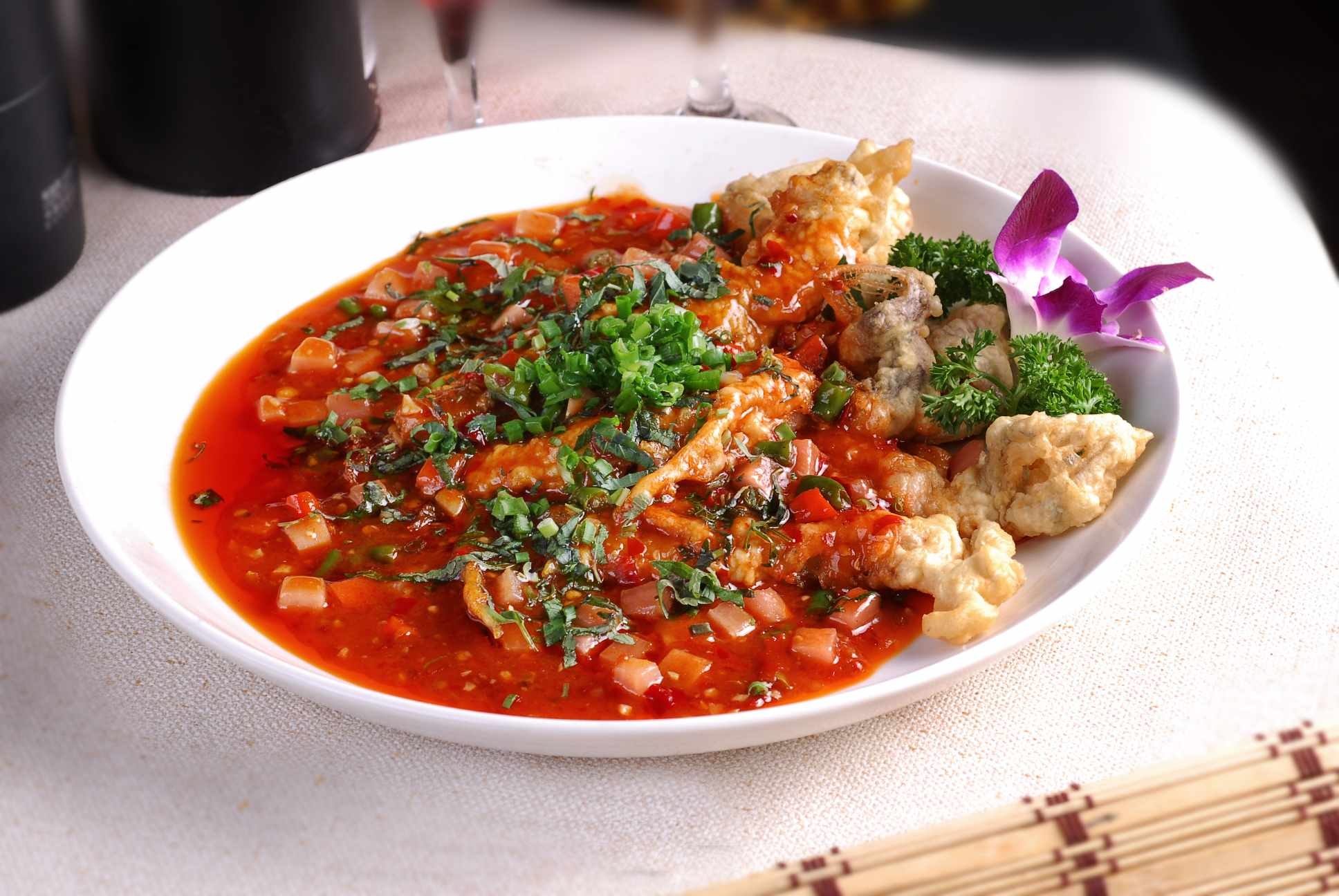 餐饮美食川菜家常九肚鱼高清图片