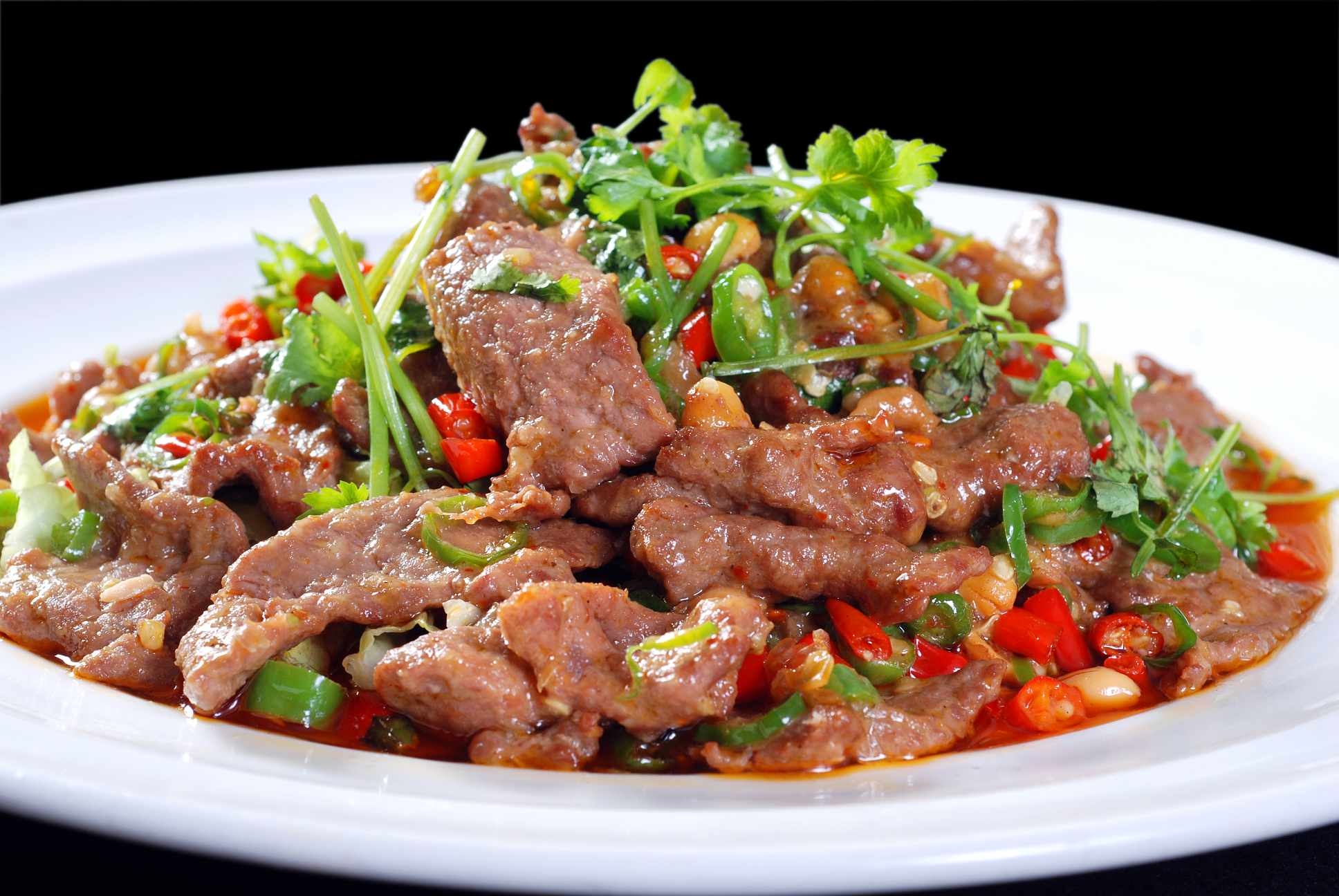 高清图片餐饮美食川菜香菜牛柳高清图片