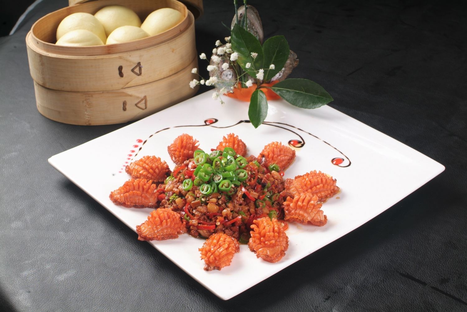 餐饮美食绍子麦包靓鲜鲍高清图片