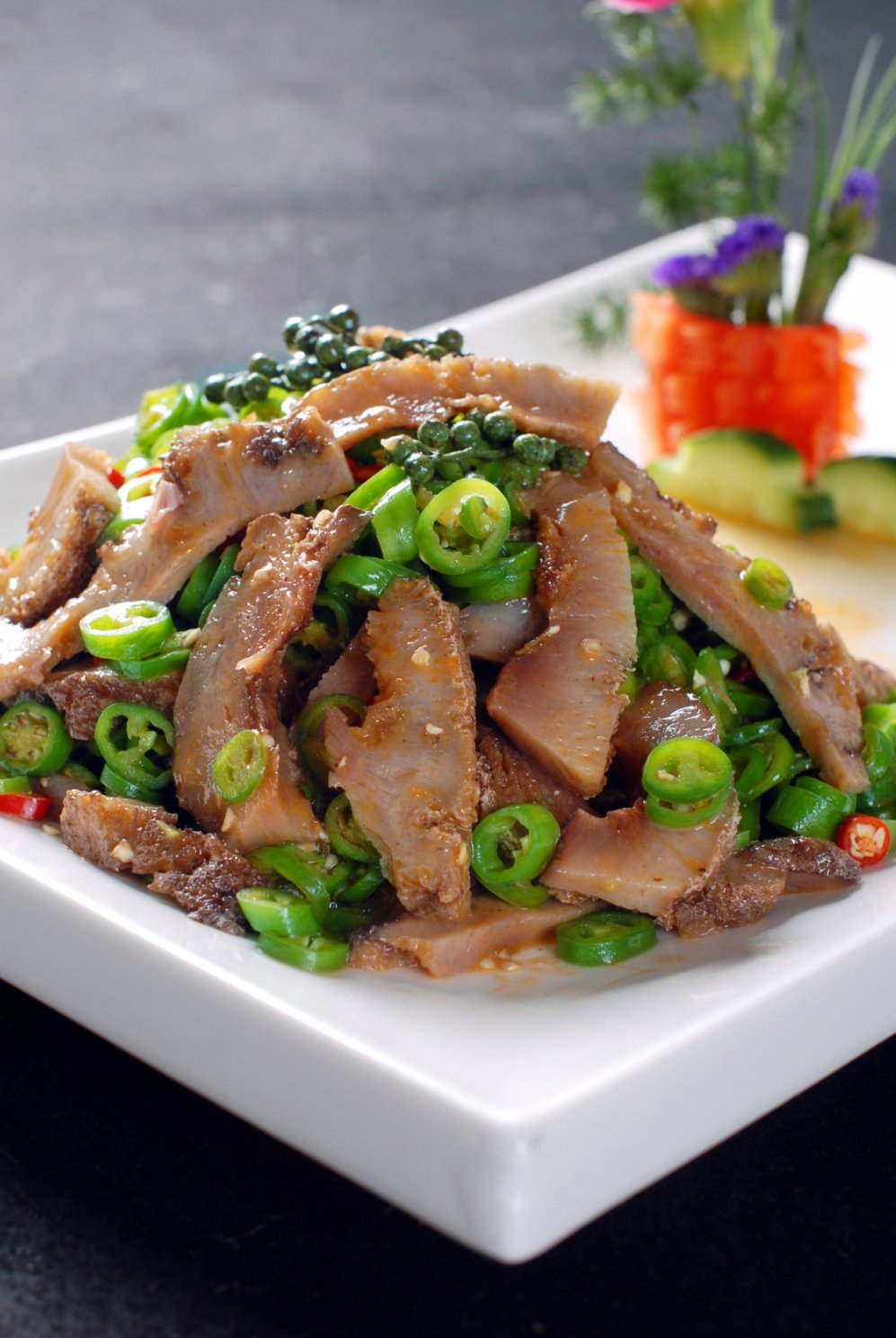 高清图片餐饮美食川菜青椒碎肉参高清图片