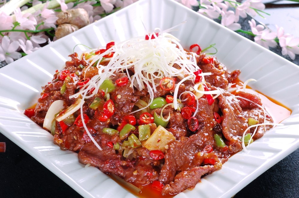 高清图片餐饮美食川菜飘香牛柳高清图片