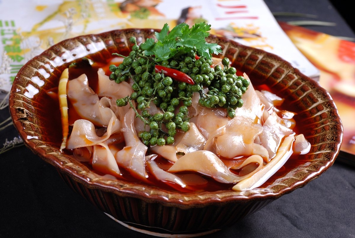 高清图片餐饮美食川菜红汤鹅肠高清图片