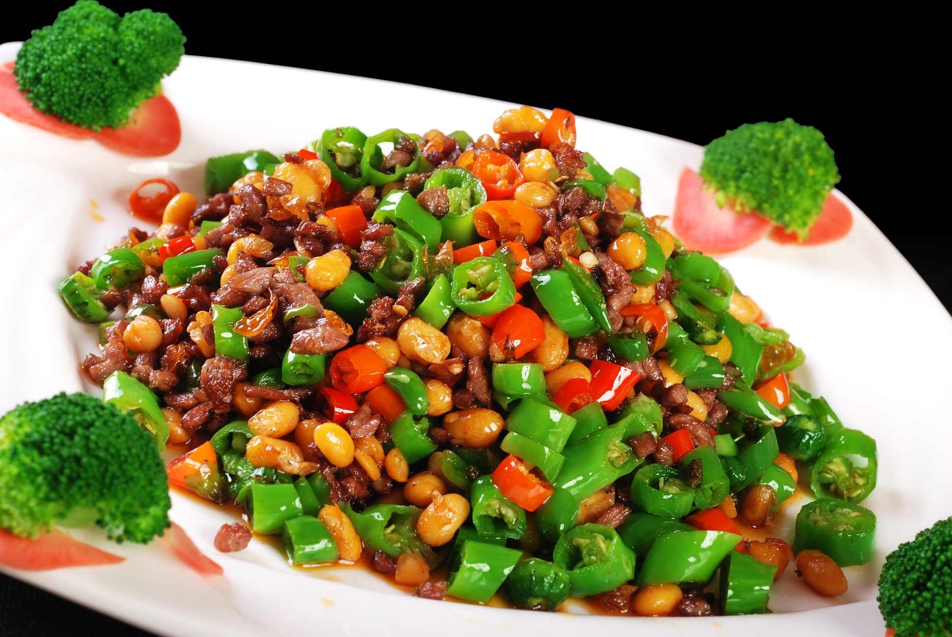 餐饮美食川菜黄豆爆牛肉高清图片262