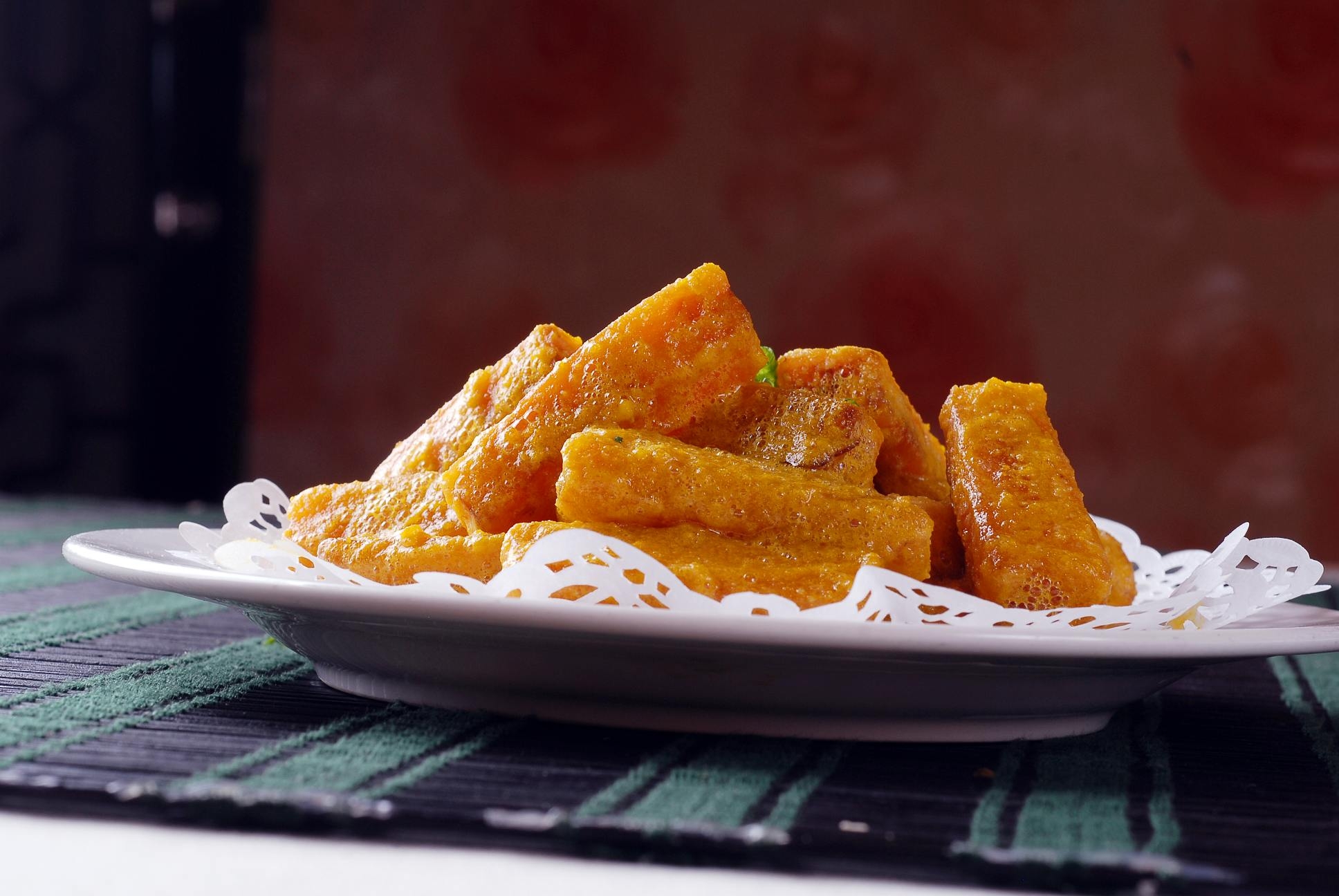 餐饮美食川菜咸蛋黄焗瓜条高清图片888