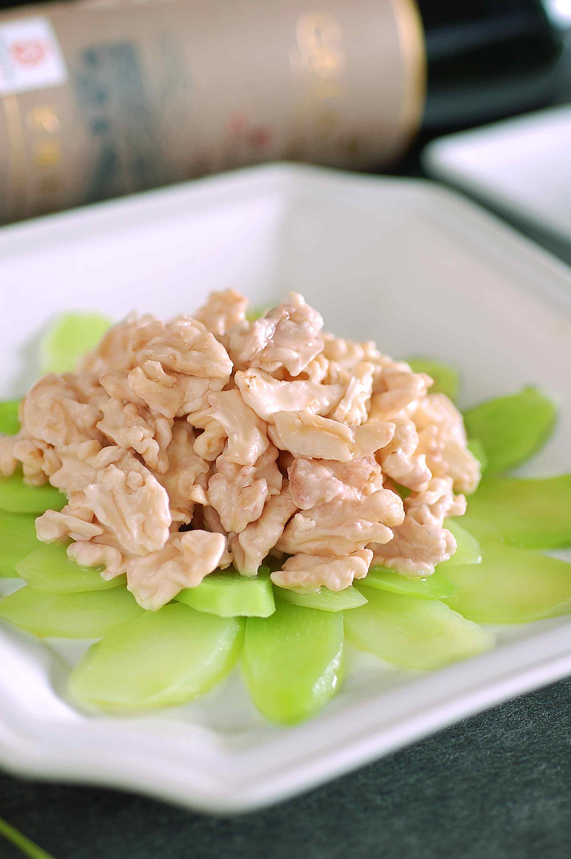 餐饮美食芥兰拌桃仁宣传图片灯箱