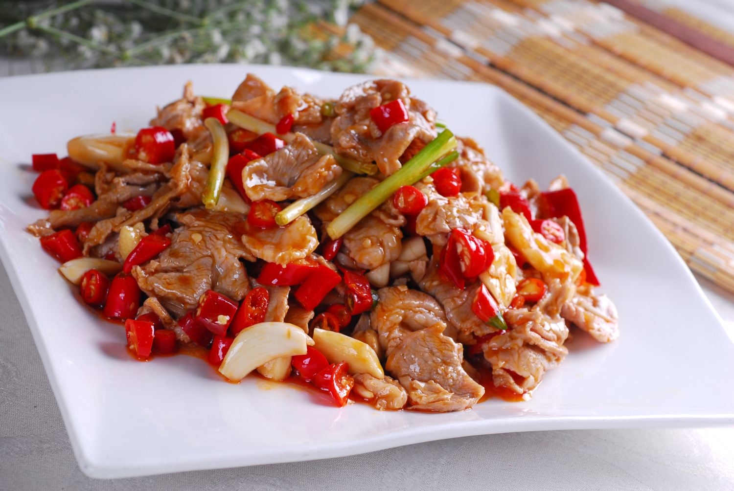 高清图片餐饮美食川菜热小米椒炒黑山羊高清图片666