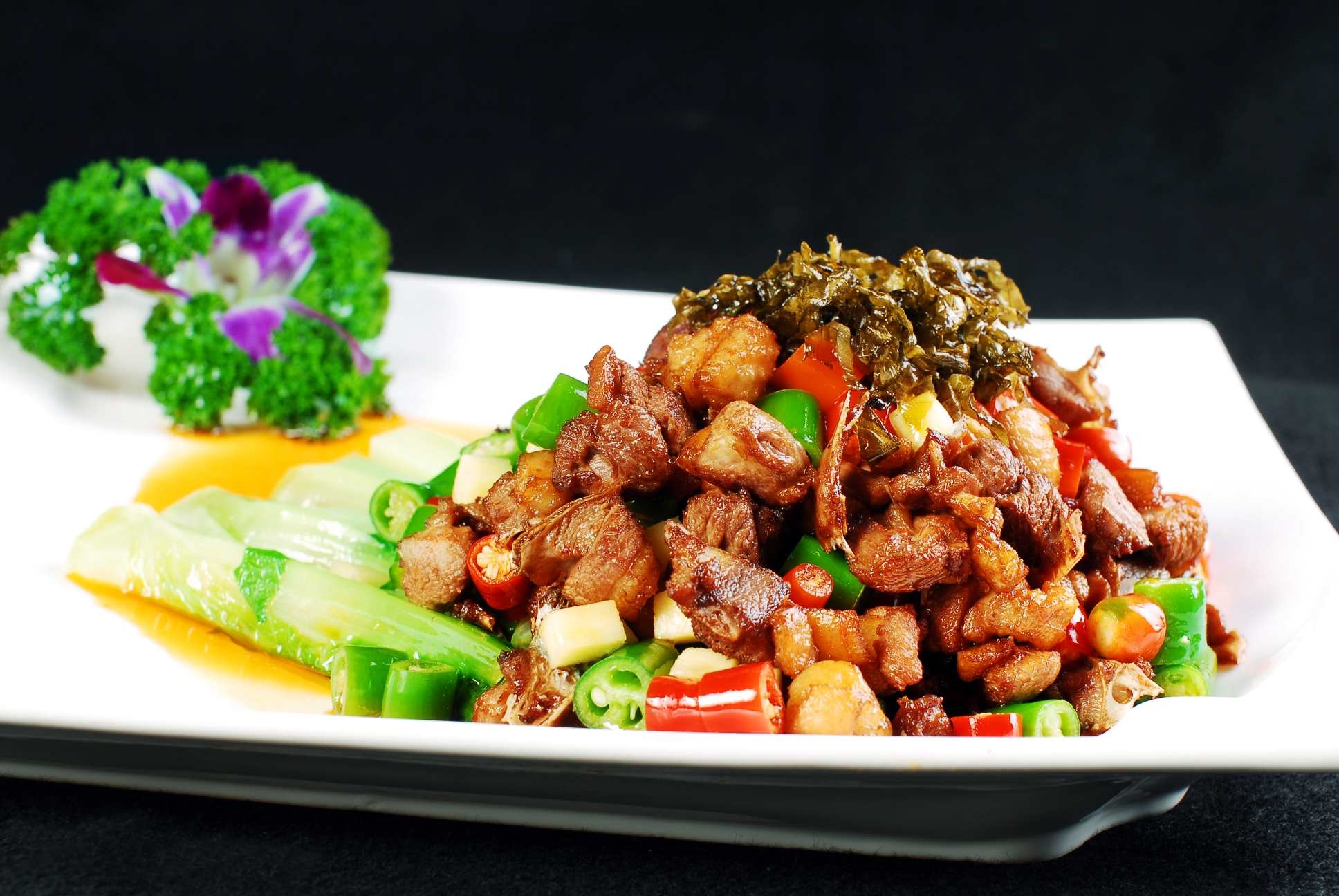 高清图片餐饮美食川菜碧绿馋嘴鸭高清图片