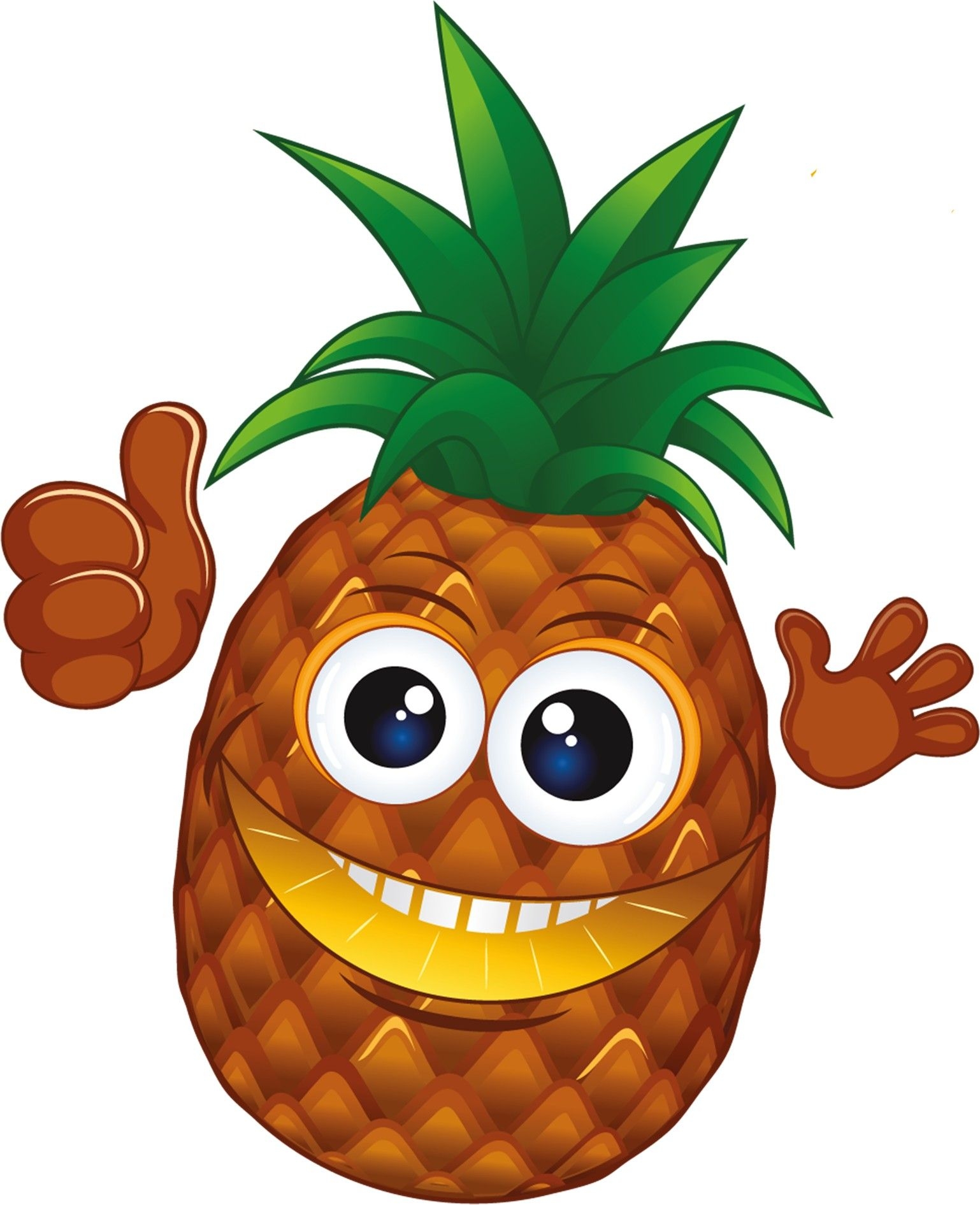 卡通凤梨卡通菠萝免抠透明素材设计图