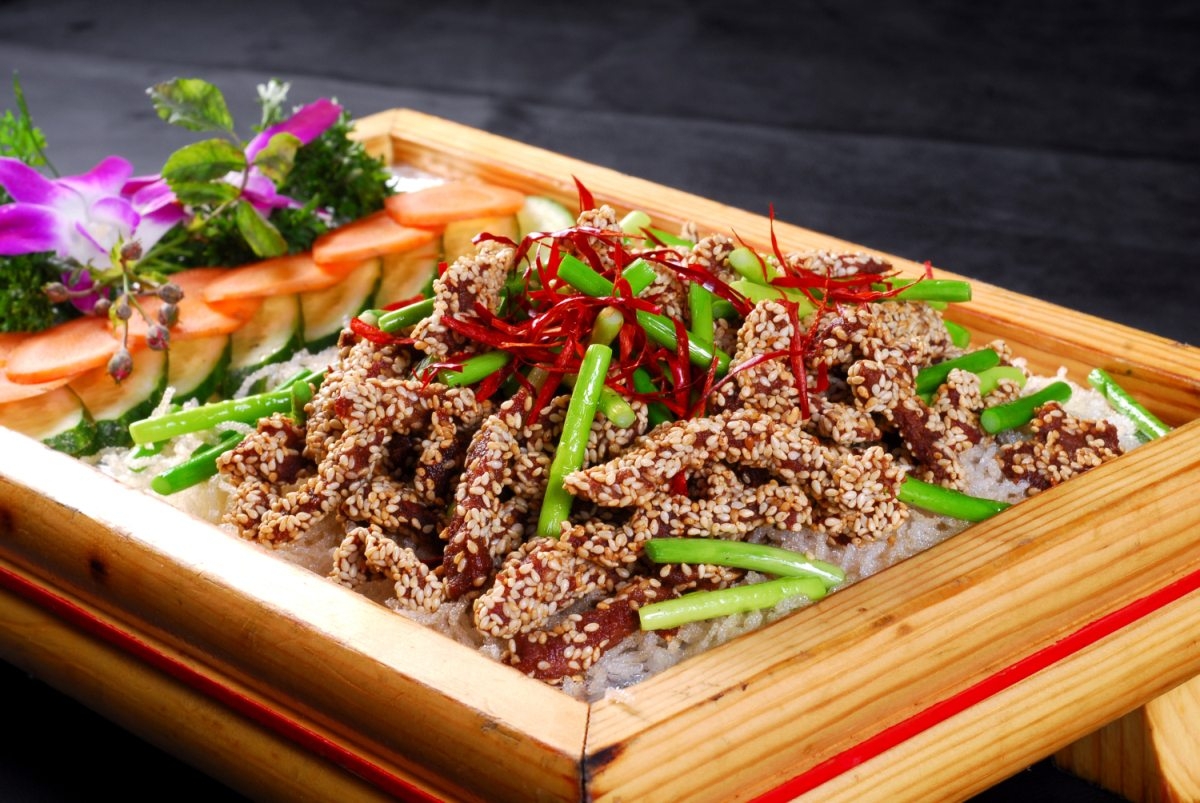 餐饮美食宫廷鹿肉宣传图片灯箱