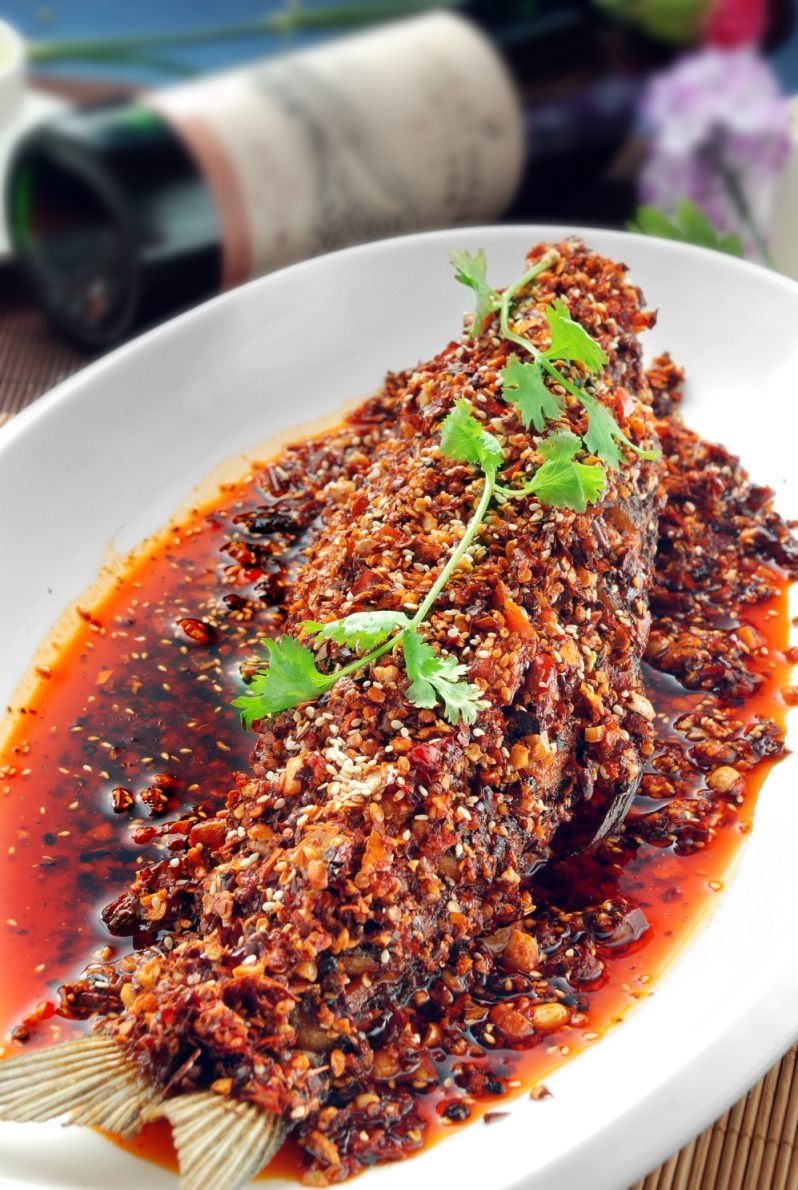 餐饮美食川菜炝锅鱼高清图片