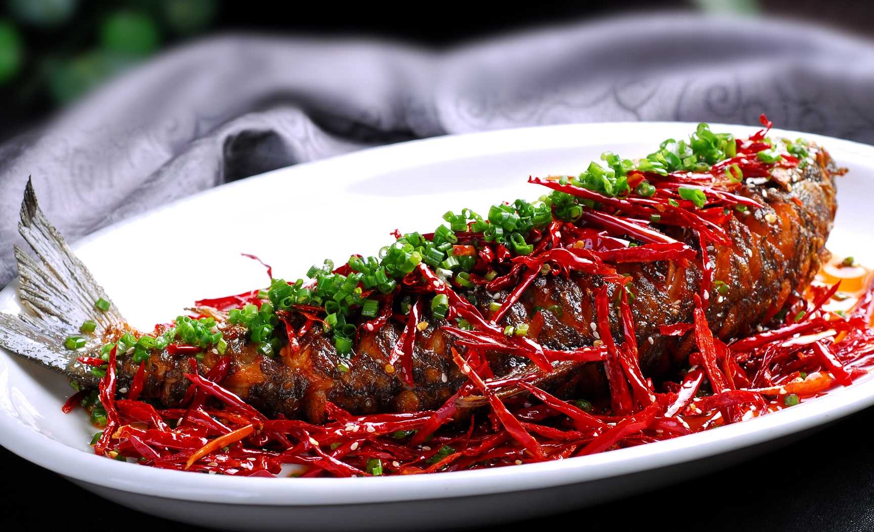 餐饮美食风情烤鱼高清图片