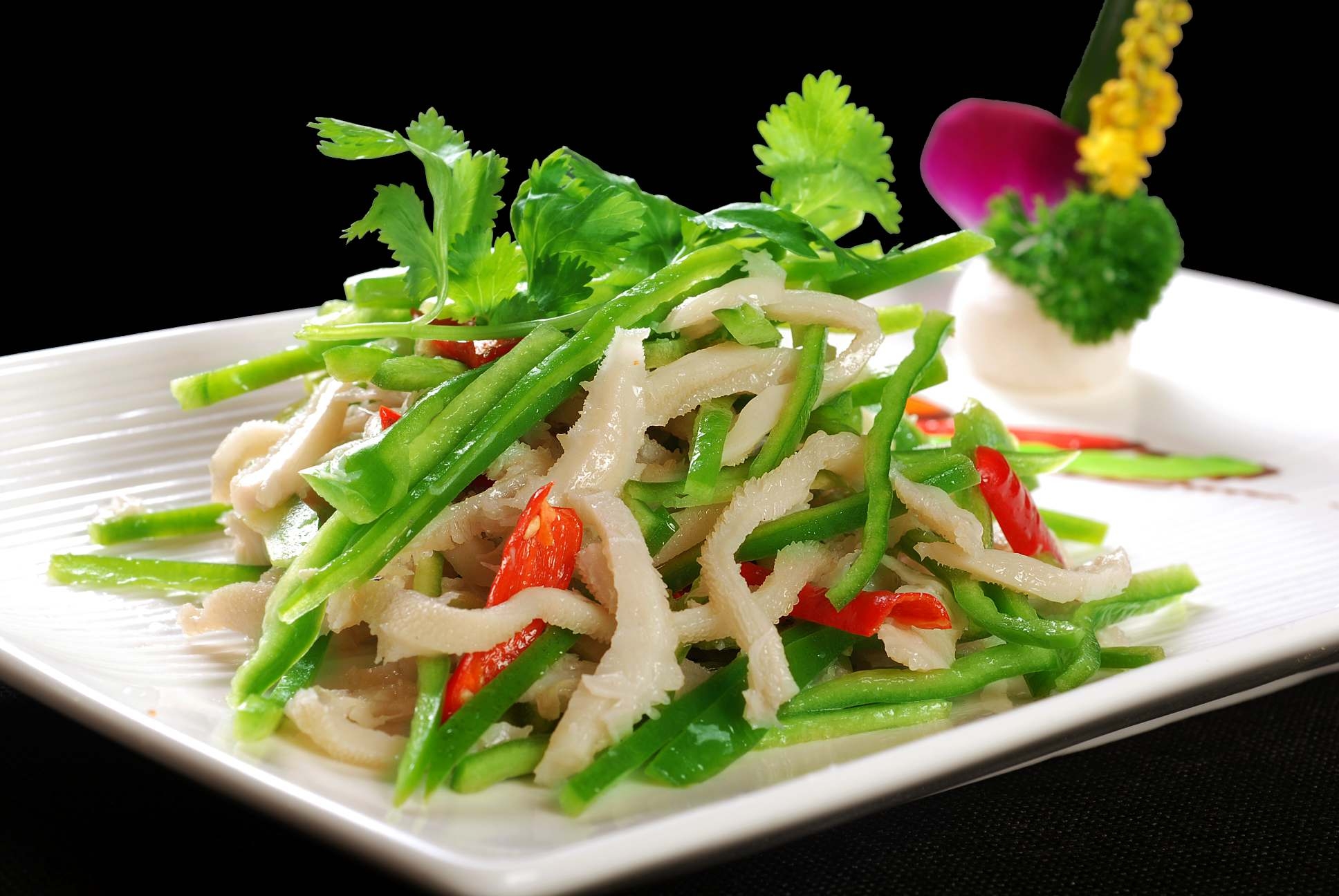 餐饮美食小炒羊肚丝高清图片