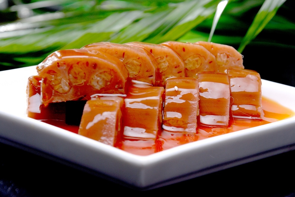 高清图片餐饮美食川菜糯米甜藕高清图片