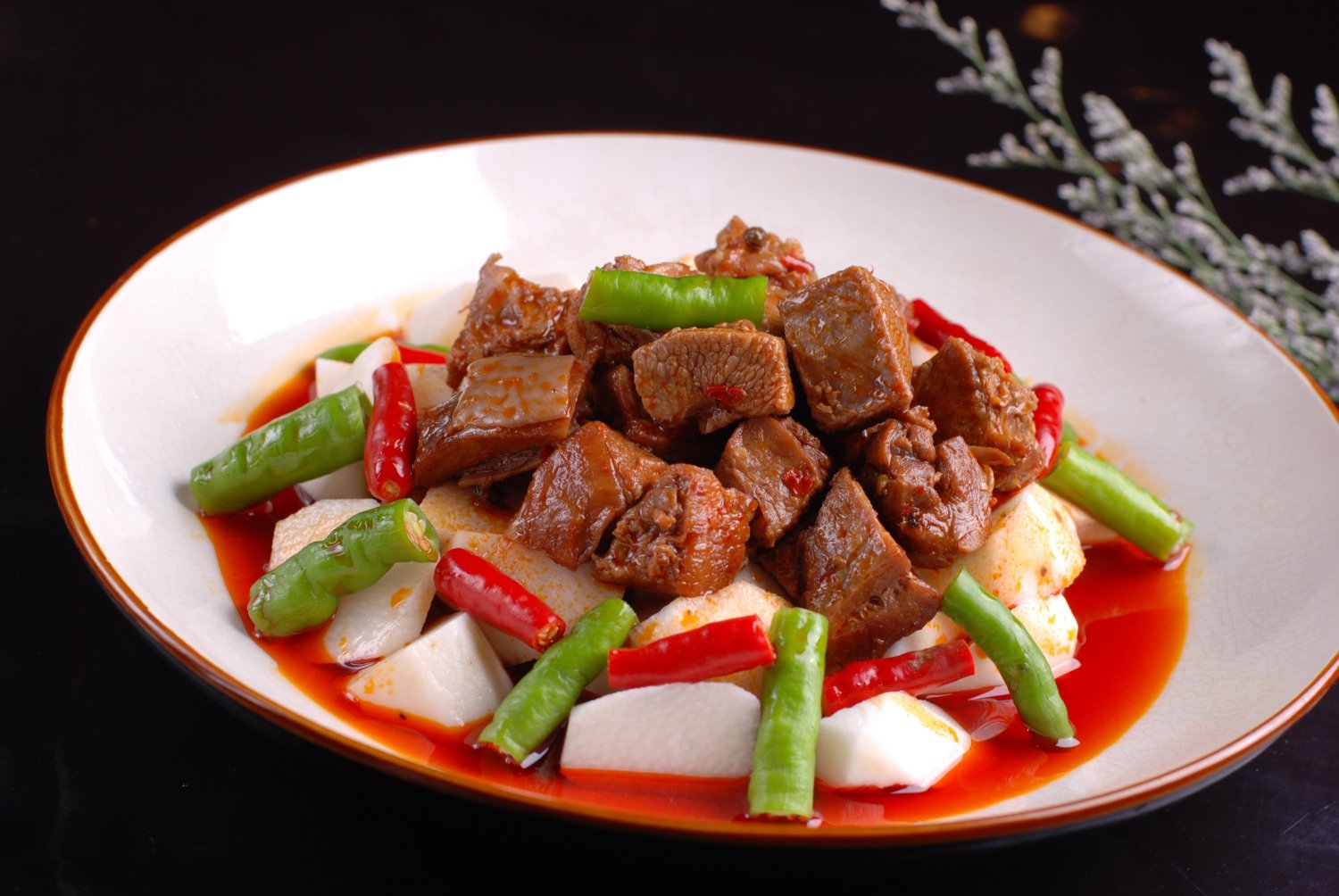 餐饮美食山药烧野几子高清图片