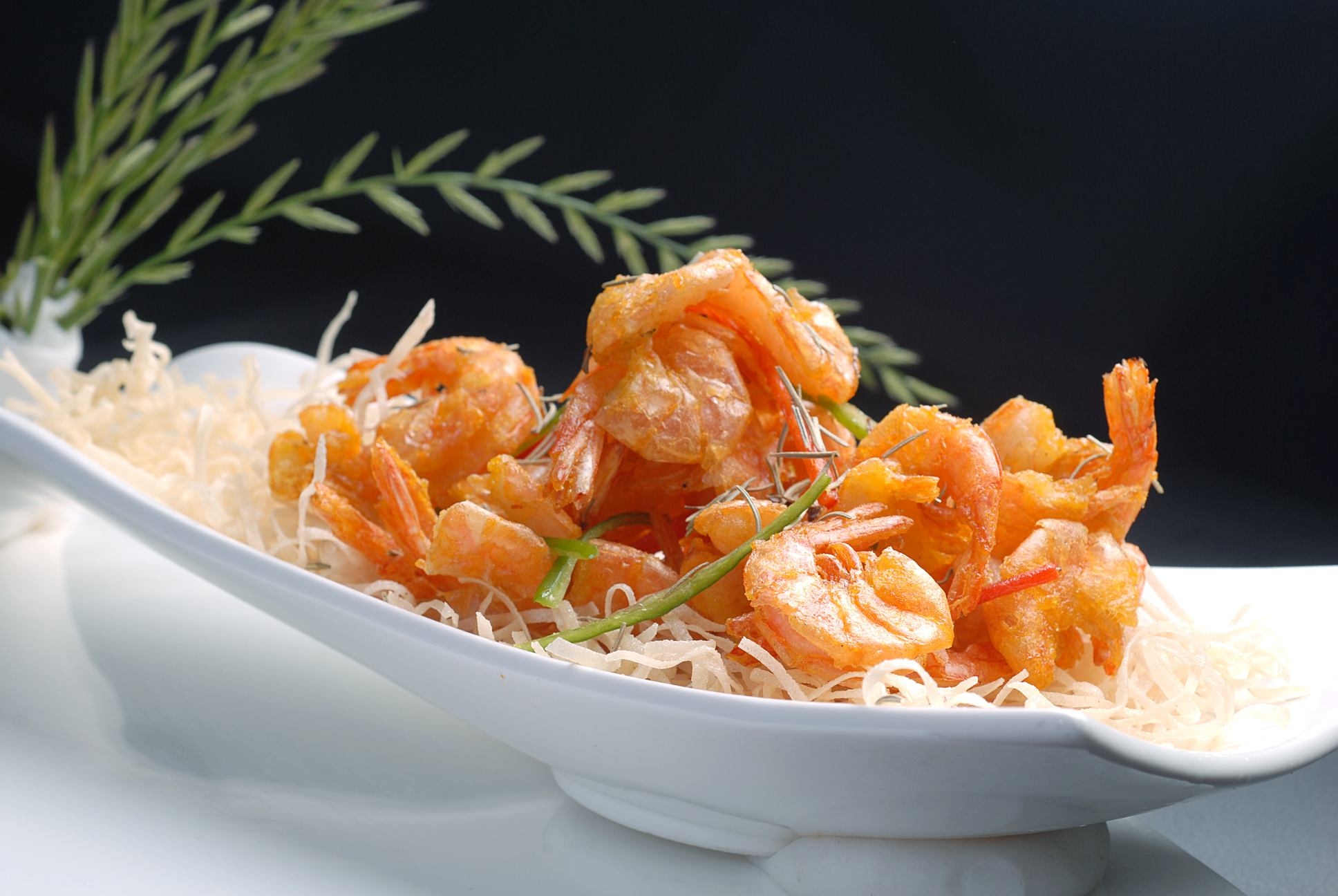 餐饮美食迷你香草虾宣传图片灯箱