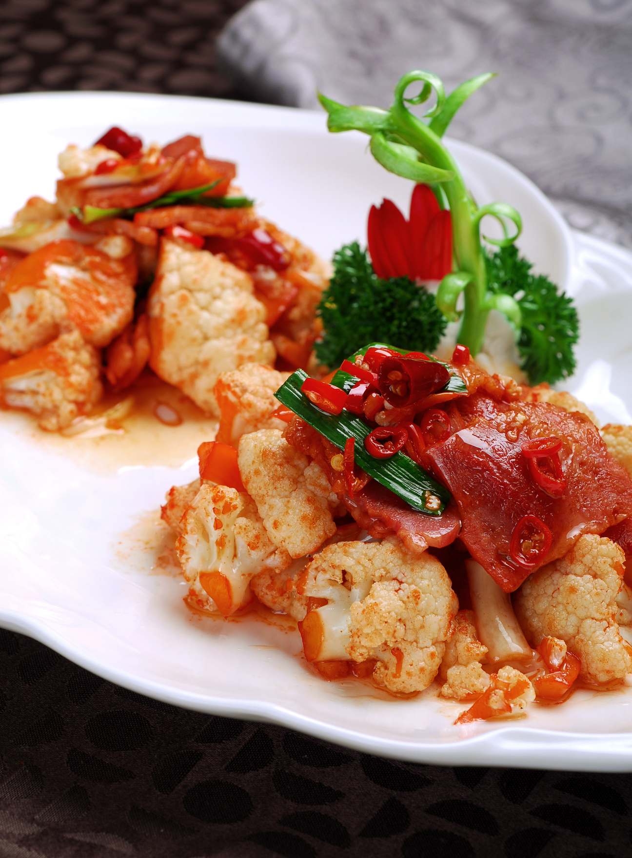 餐饮美食川菜烧汁花菜高清图片759