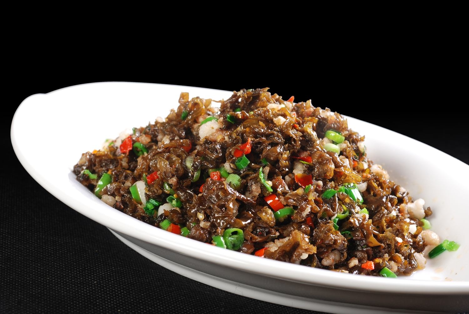 餐饮美食川菜干炒野生地木耳高清图片