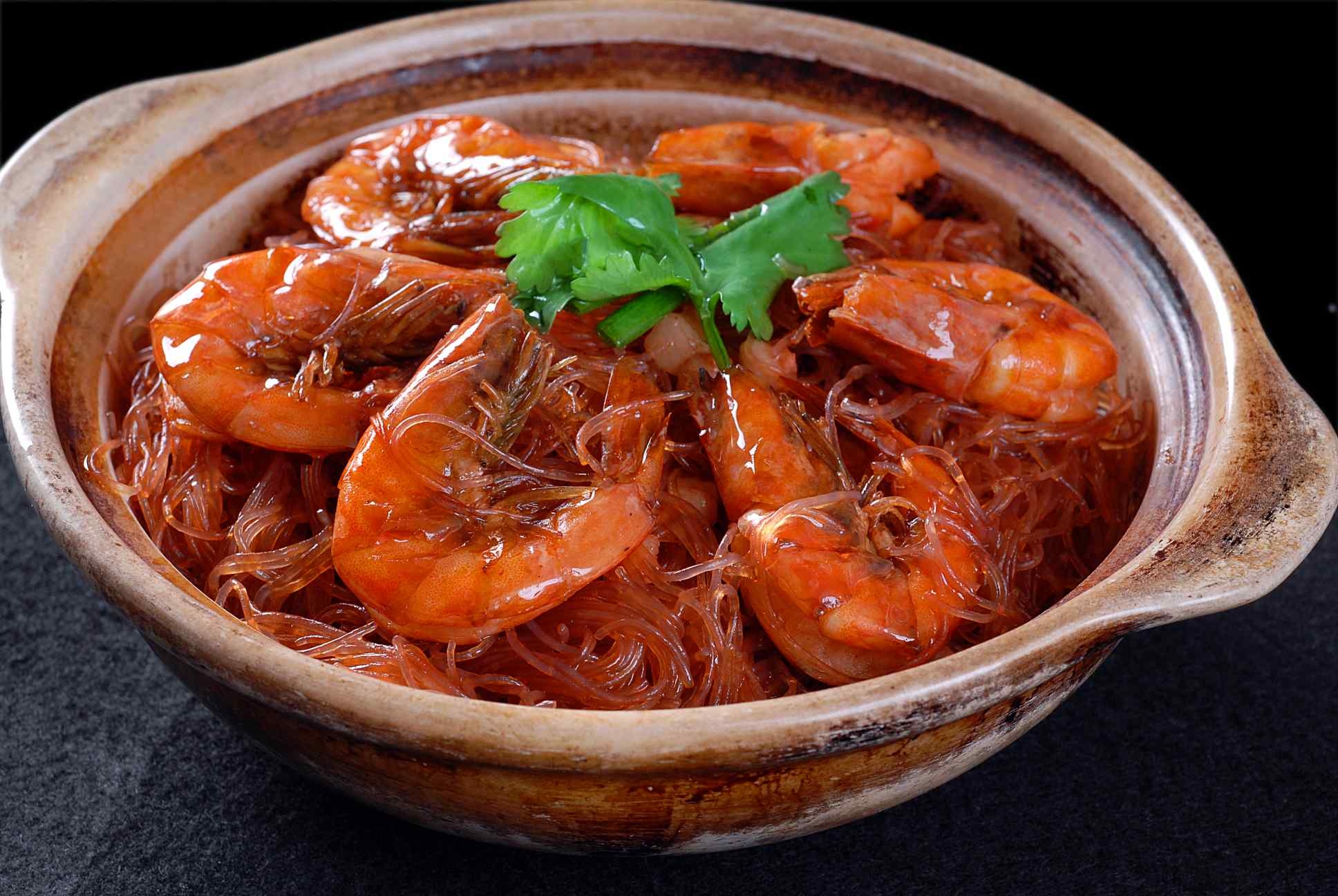 餐饮美食香蜜粉丝虾宣传图片灯箱