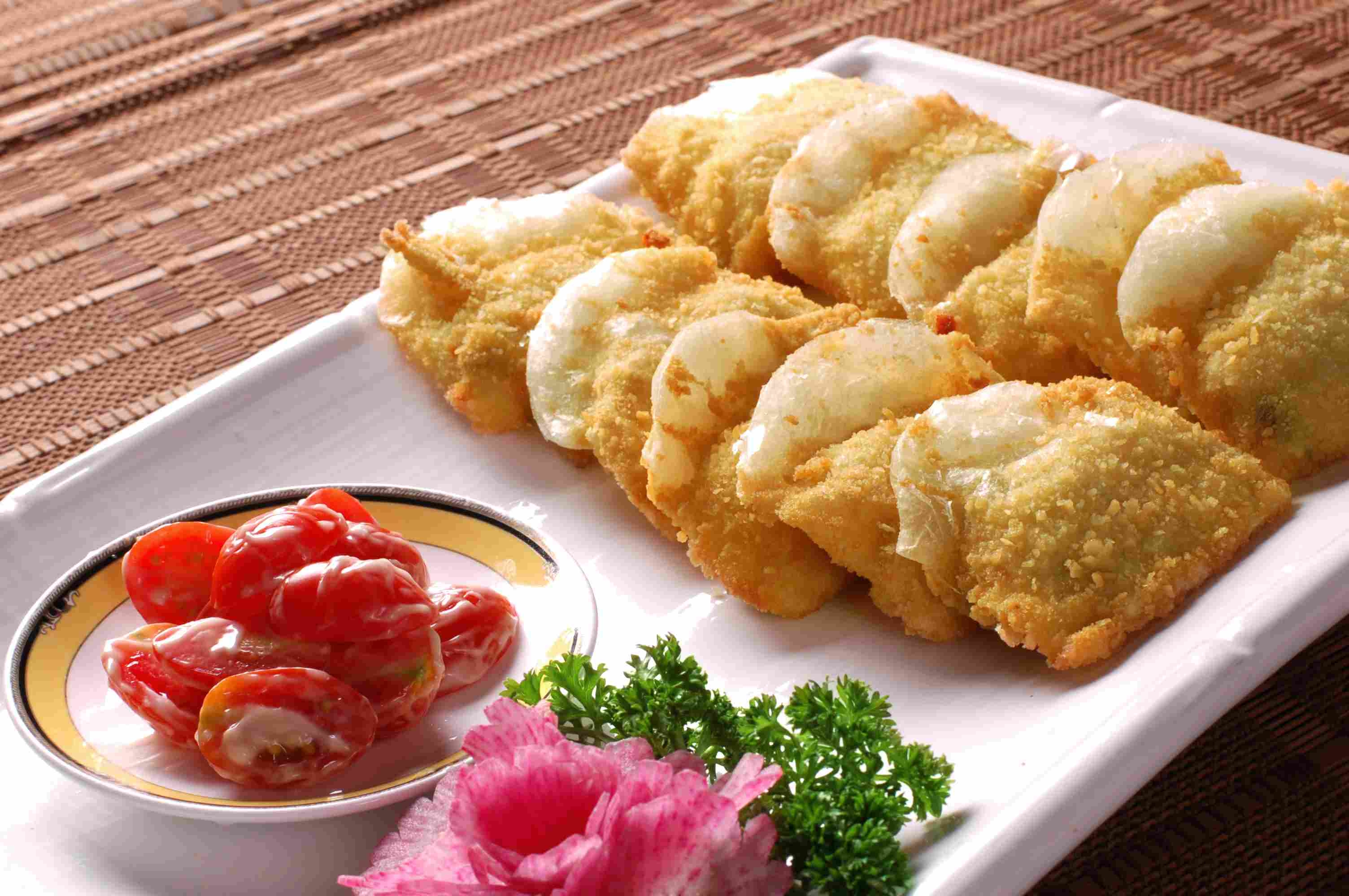 一品纸包虾高清图片