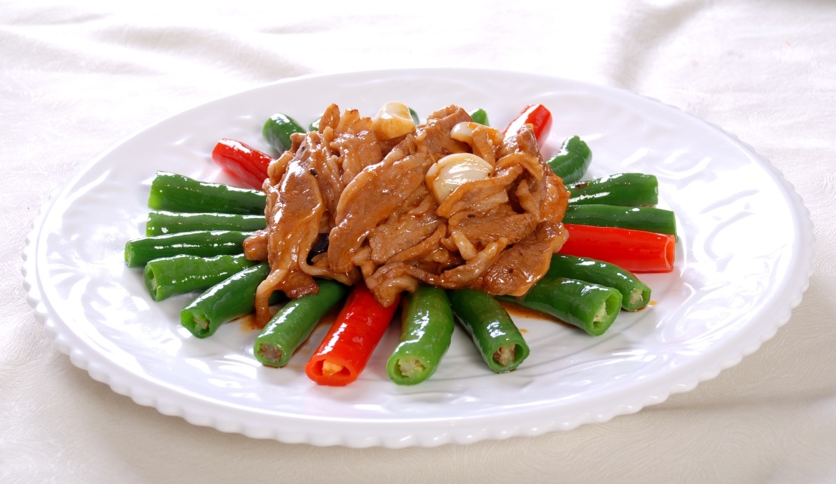 高清图片餐饮美食川菜虎皮尖椒爆肥牛高清图片