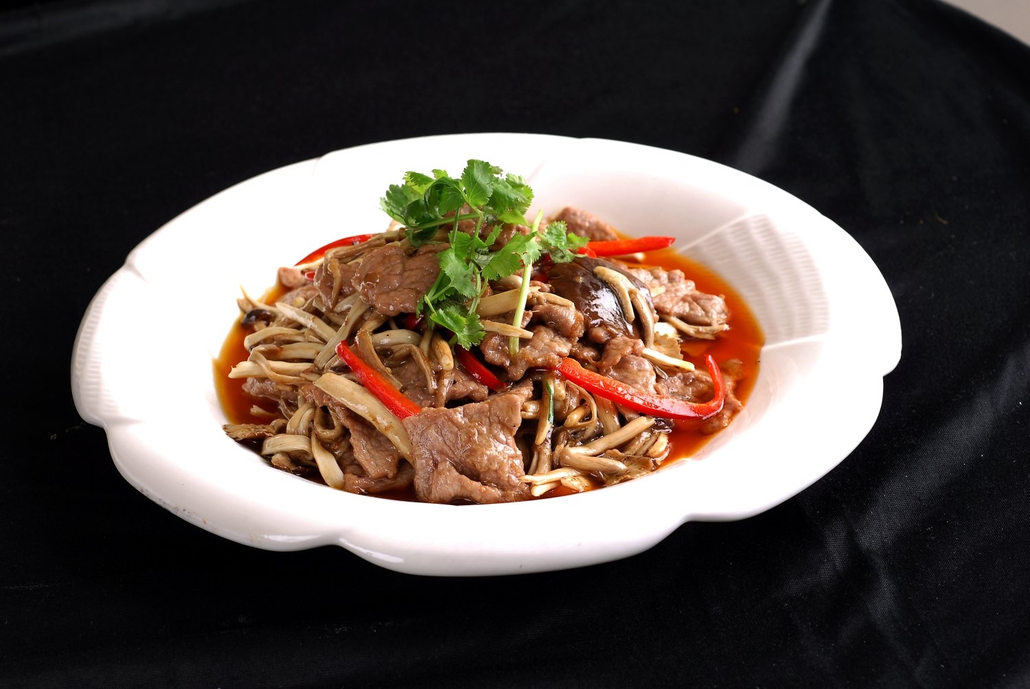 餐饮美食鲍汁茶树菇宣传图片灯箱