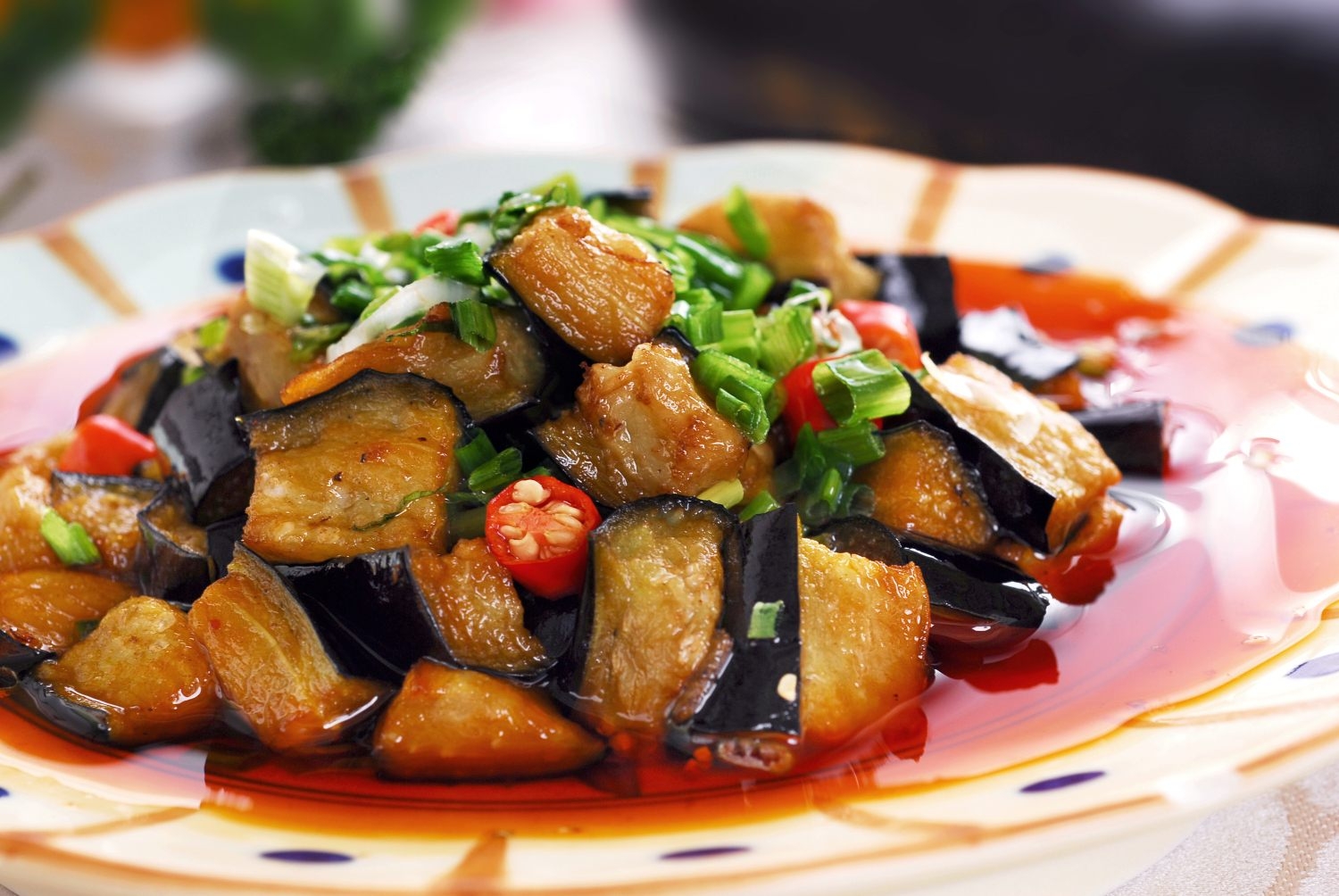 高清图片餐饮美食川菜风味茄丁高清图片