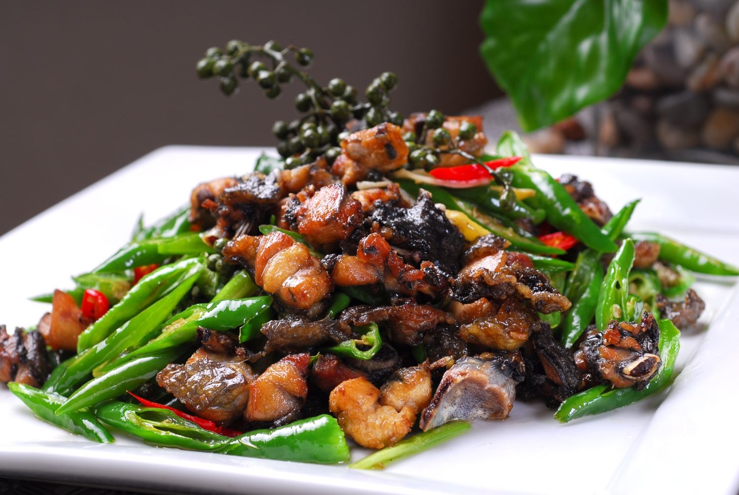 青椒小炒鸡高清图片