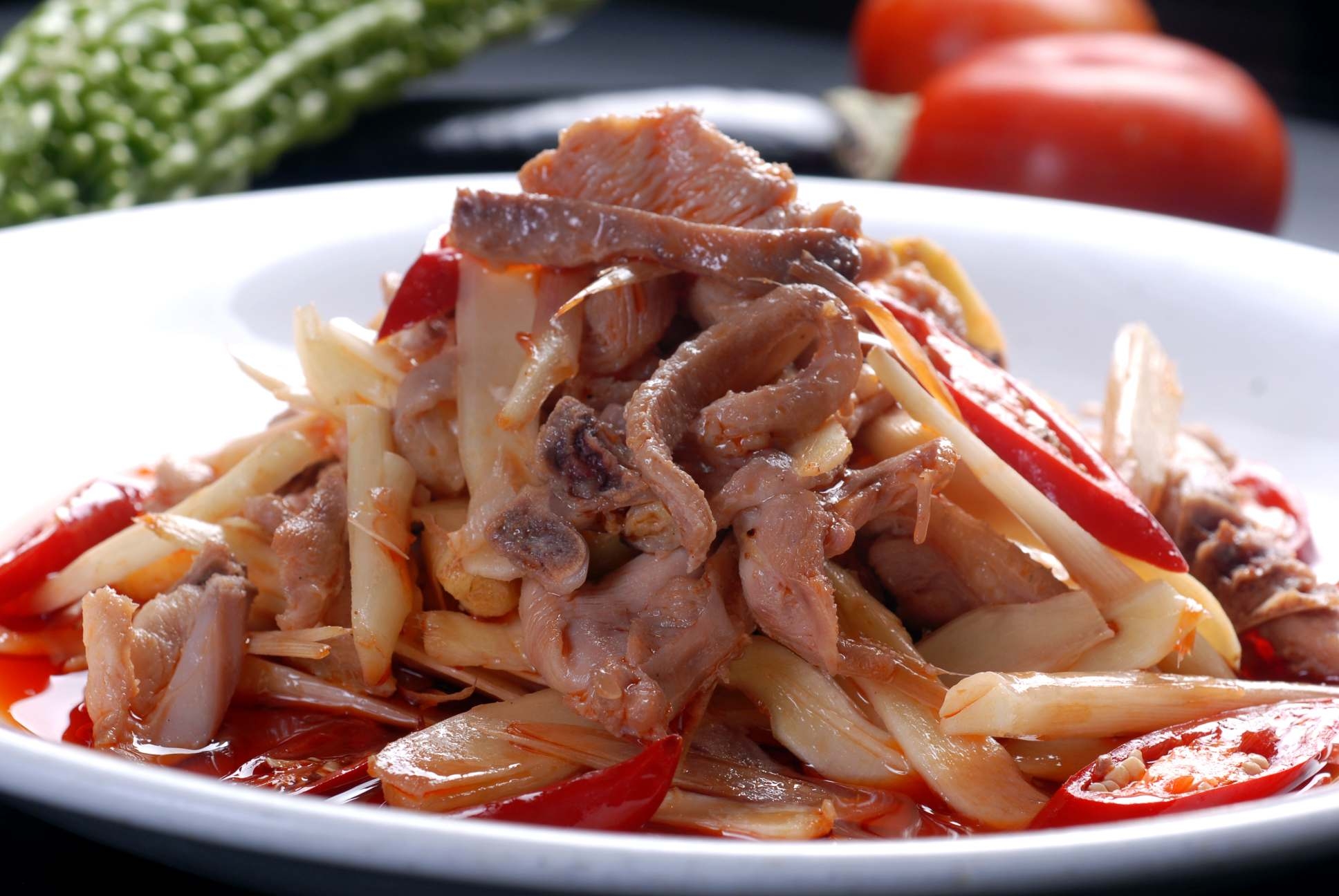 餐饮美食姜爆鸡宣传图片灯箱