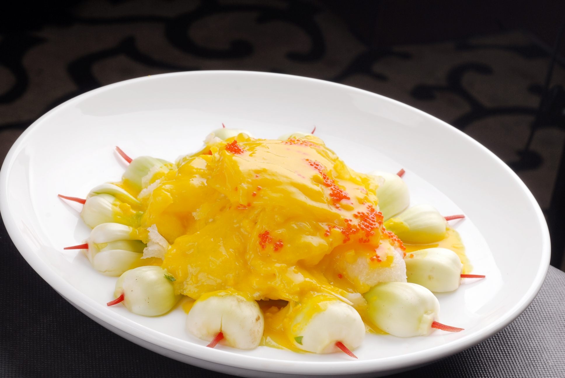 餐饮美食总 厨 推 荐-咸黄烩鱼肚宣传图片灯箱